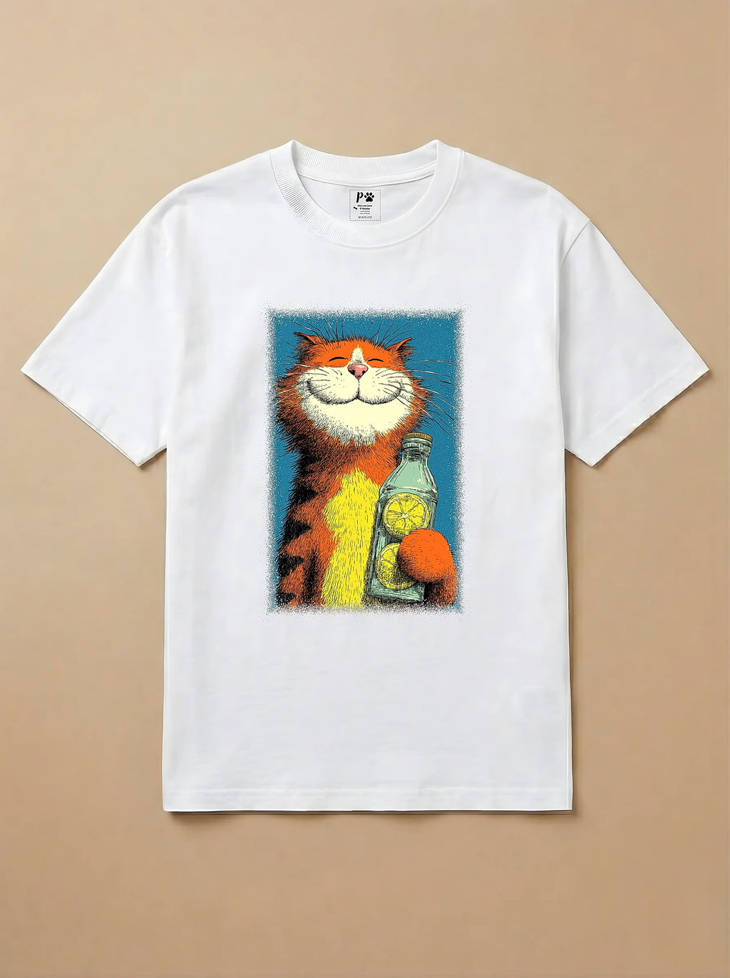 Camisa Drinks - Gato Laranja