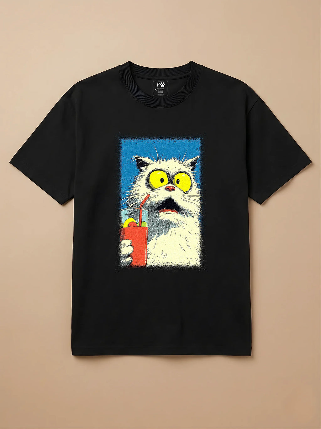 Camisa Drinks - Gato Branco