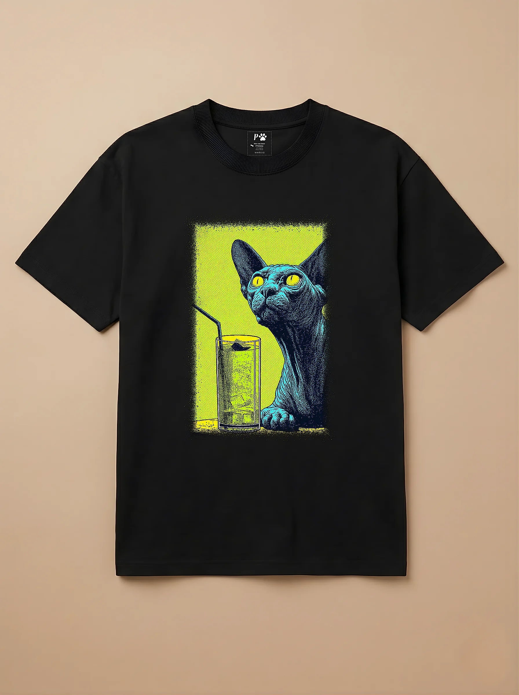 Camisa Drinks - Gato Sphynx