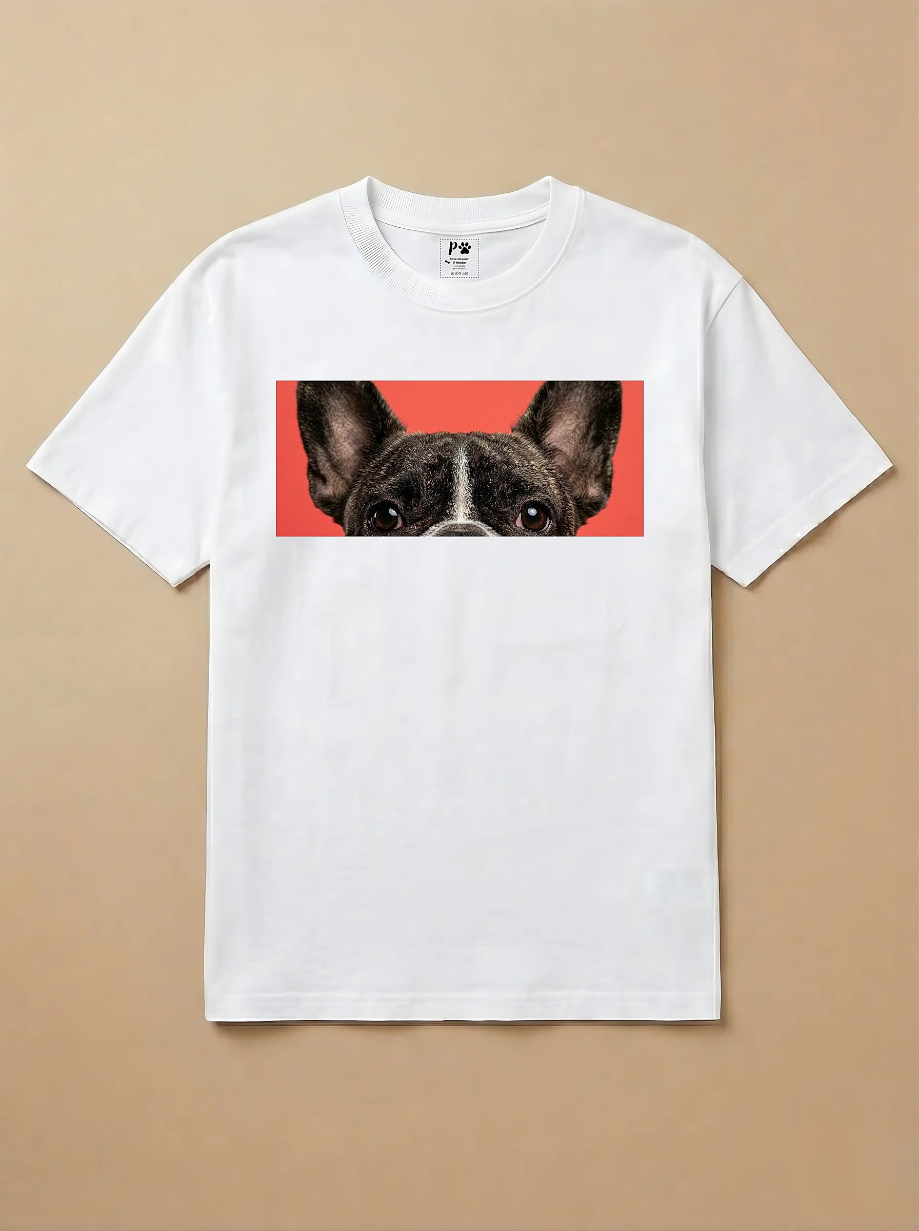 Camisa Pets Espiando - Bulldog Francês