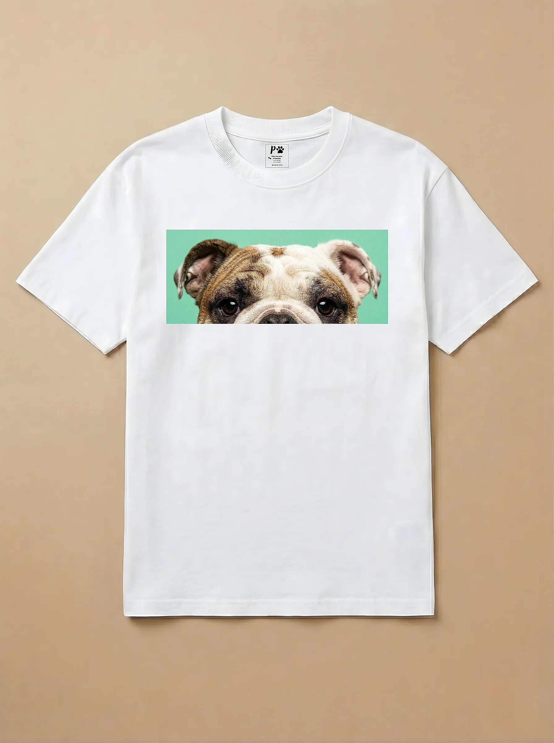 Camisa Pets Espiando - Bulldog Inglês