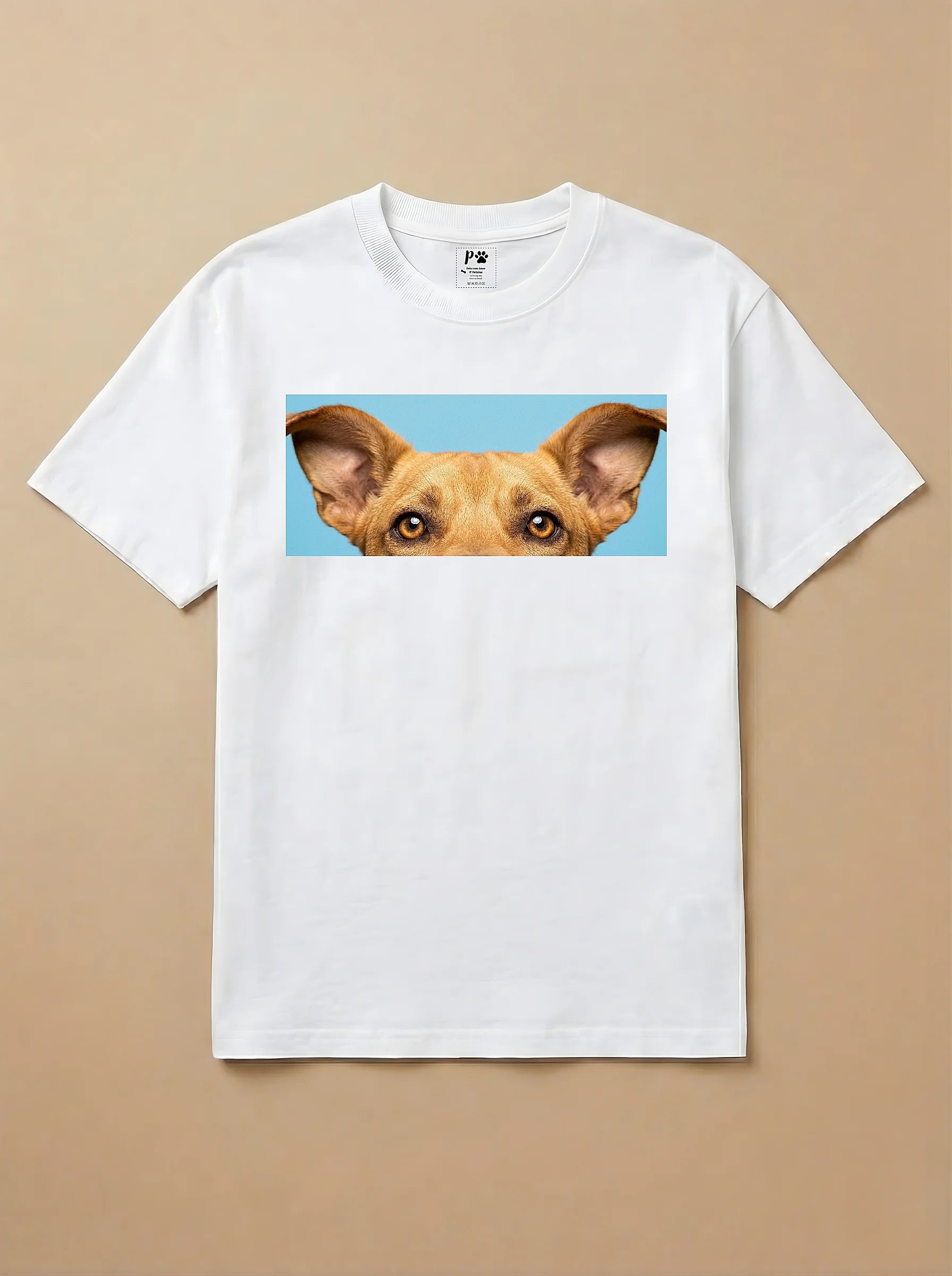 Camisa Pets Espiando - Caramelo