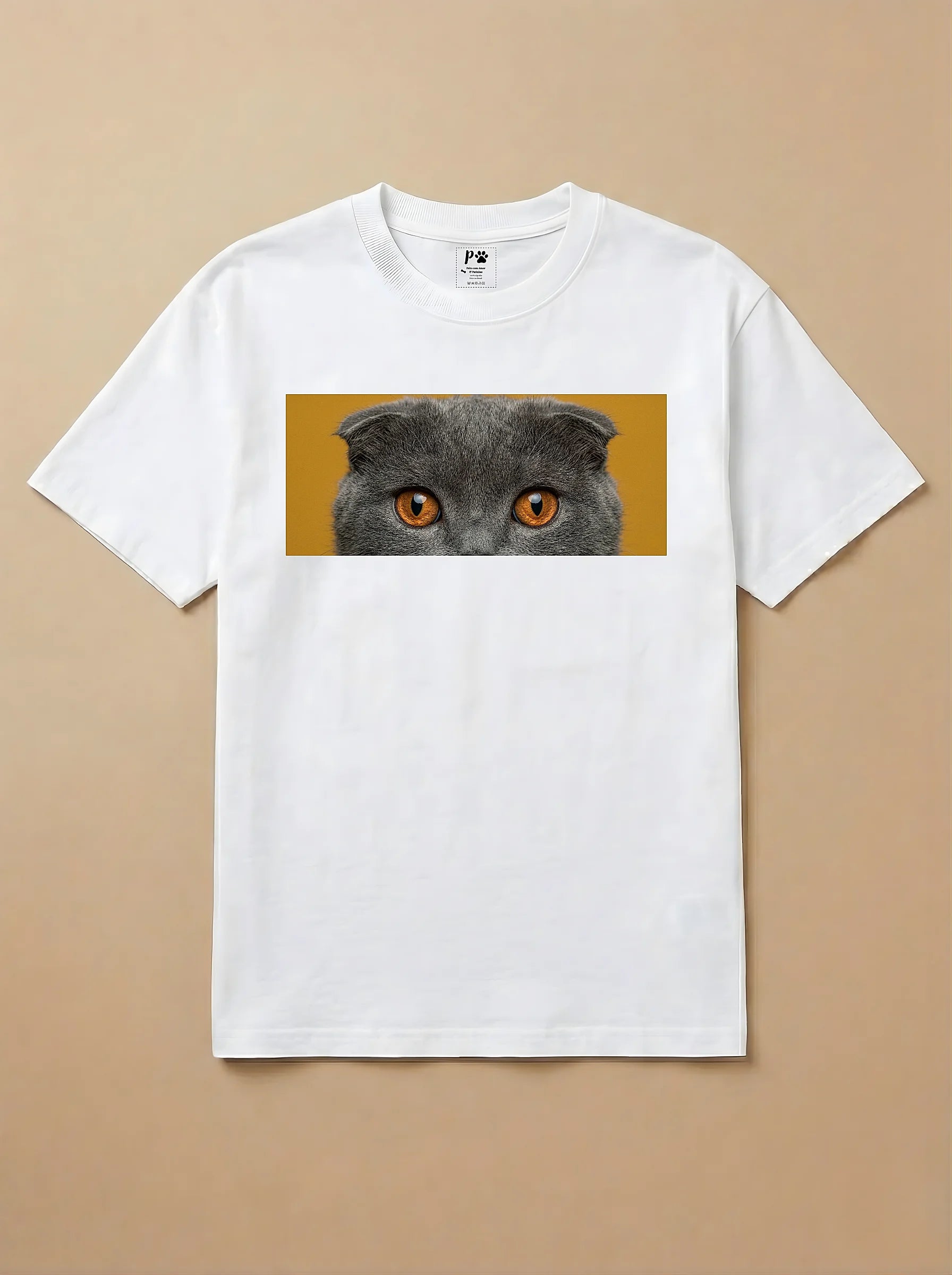 Camisa Pets Espiando - Gato Escocês