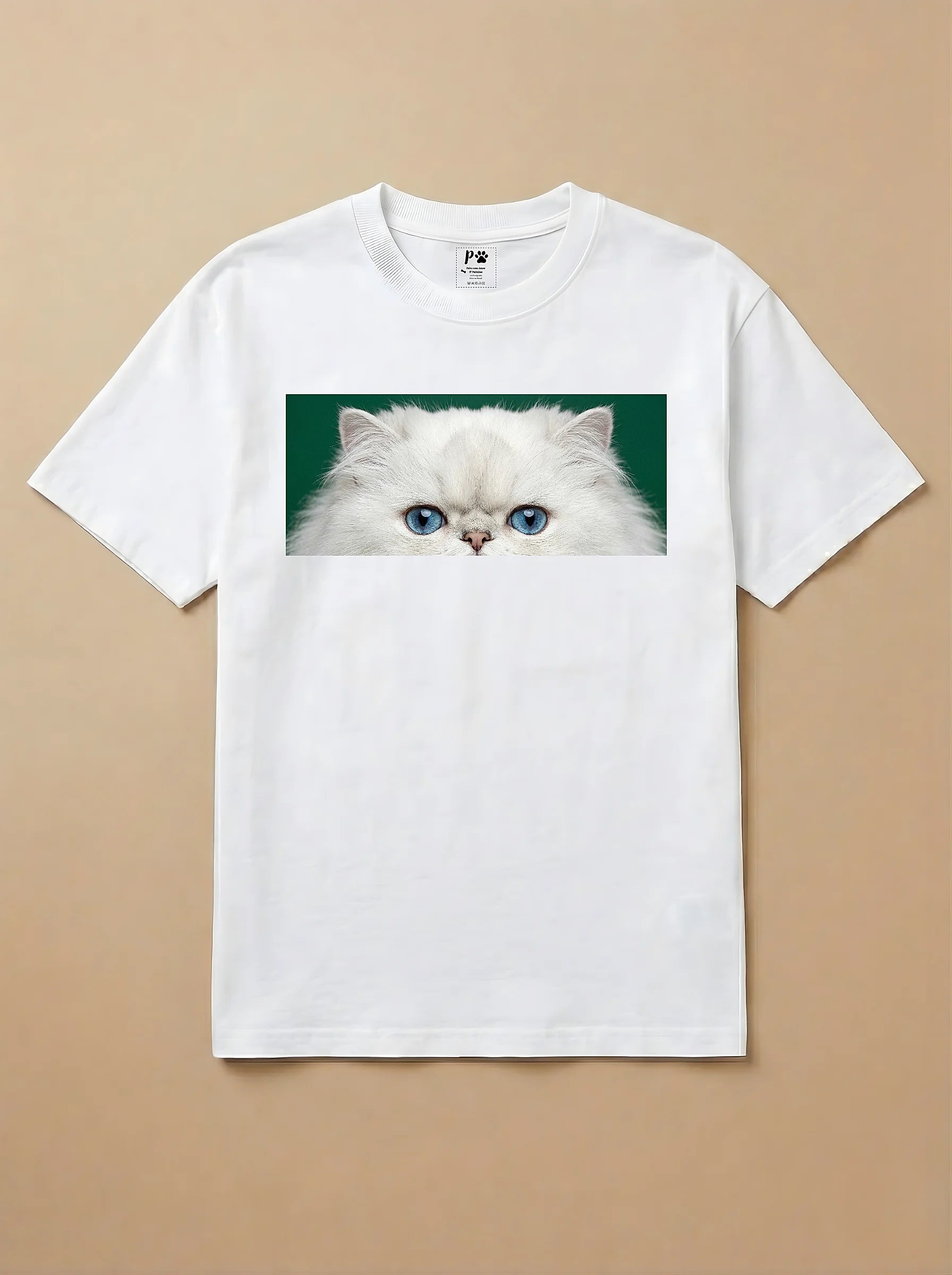 Camisa Pets Espiando - Gato Persa