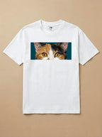 Camisa Pets Espiando - Gato Tricolor