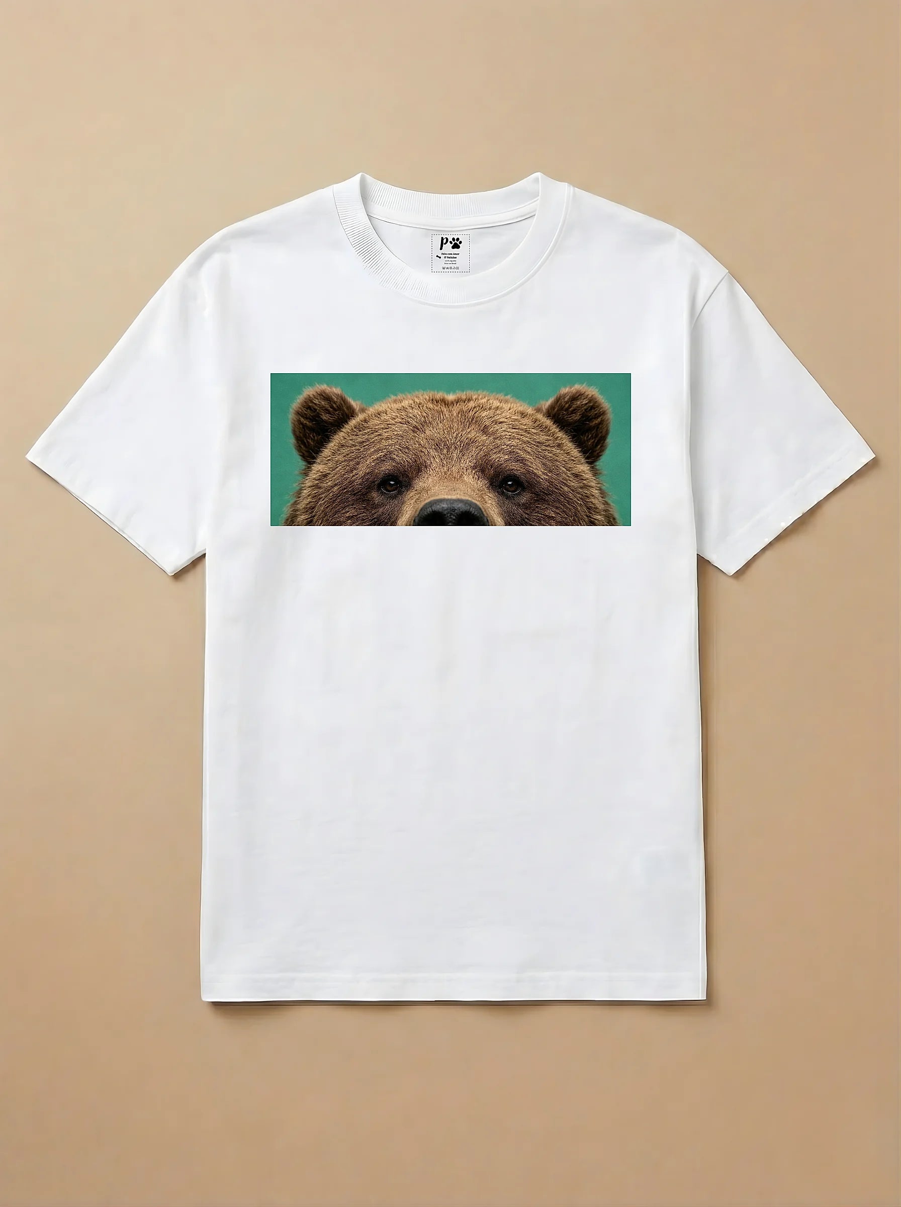 Camisa Pets Espiando - Urso Marrom
