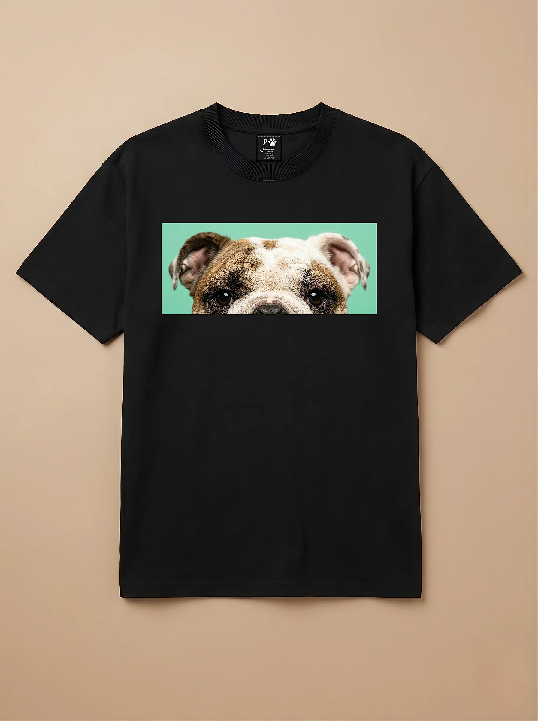Camisa Pets Espiando - Bulldog Inglês