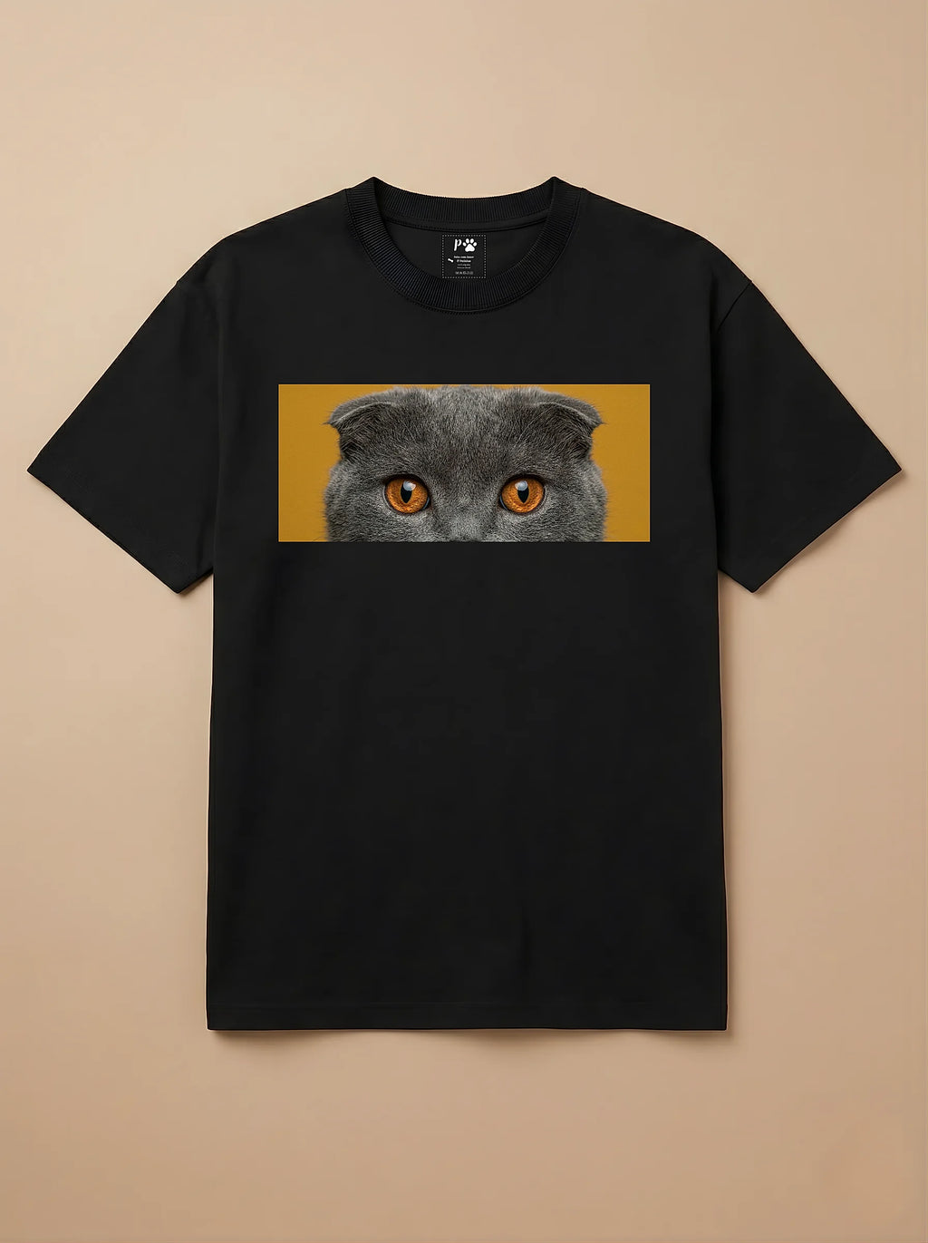 Camisa Pets Espiando - Gato Escocês