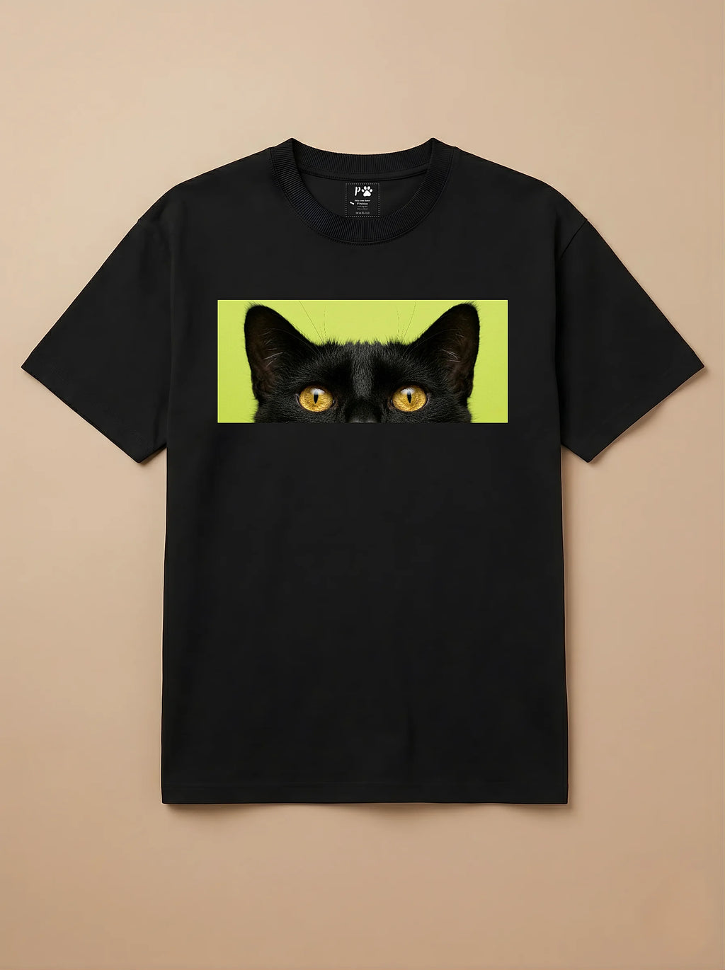 Camisa Pets Espiando - Gato Preto