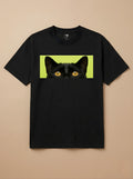 Camisa Pets Espiando - Gato Preto