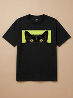 Camisa Pets Espiando - Gato Preto