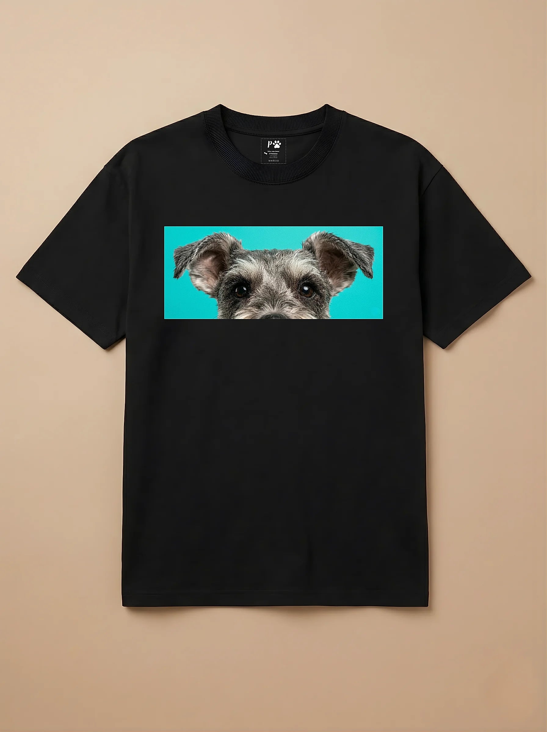 Camisa Pets Espiando - Schnauzer