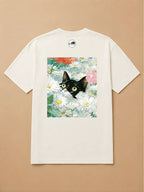 Camisa Oversized Botânica Pet - Gato Frajola
