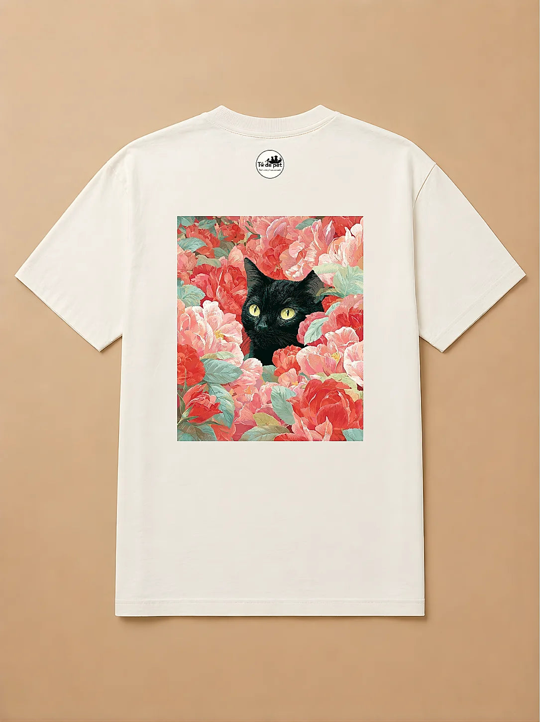 Camisa Oversized Botânica Pet - Gato Preto