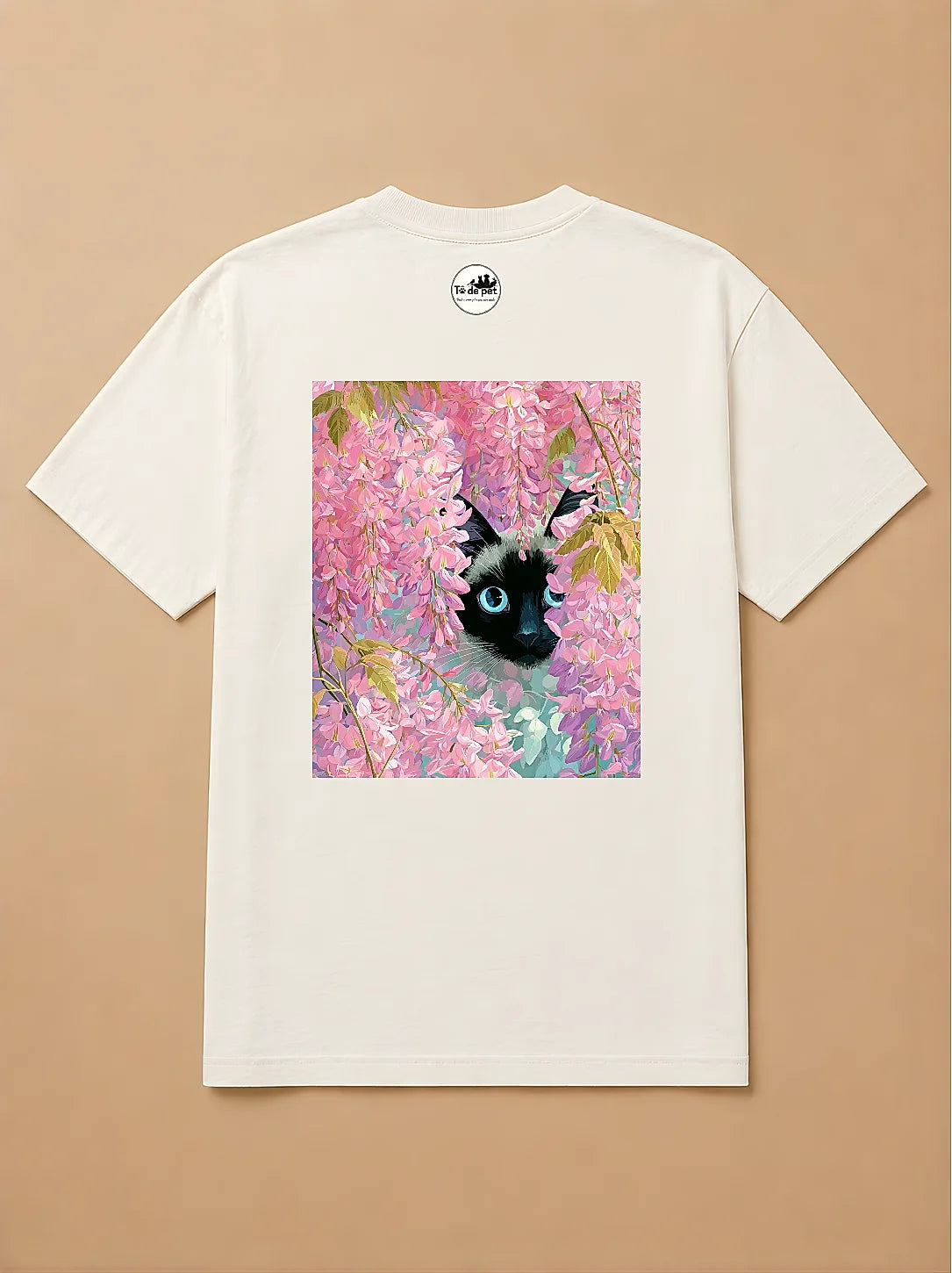 Camisa Oversized Botânica Pet - Gato Siamês