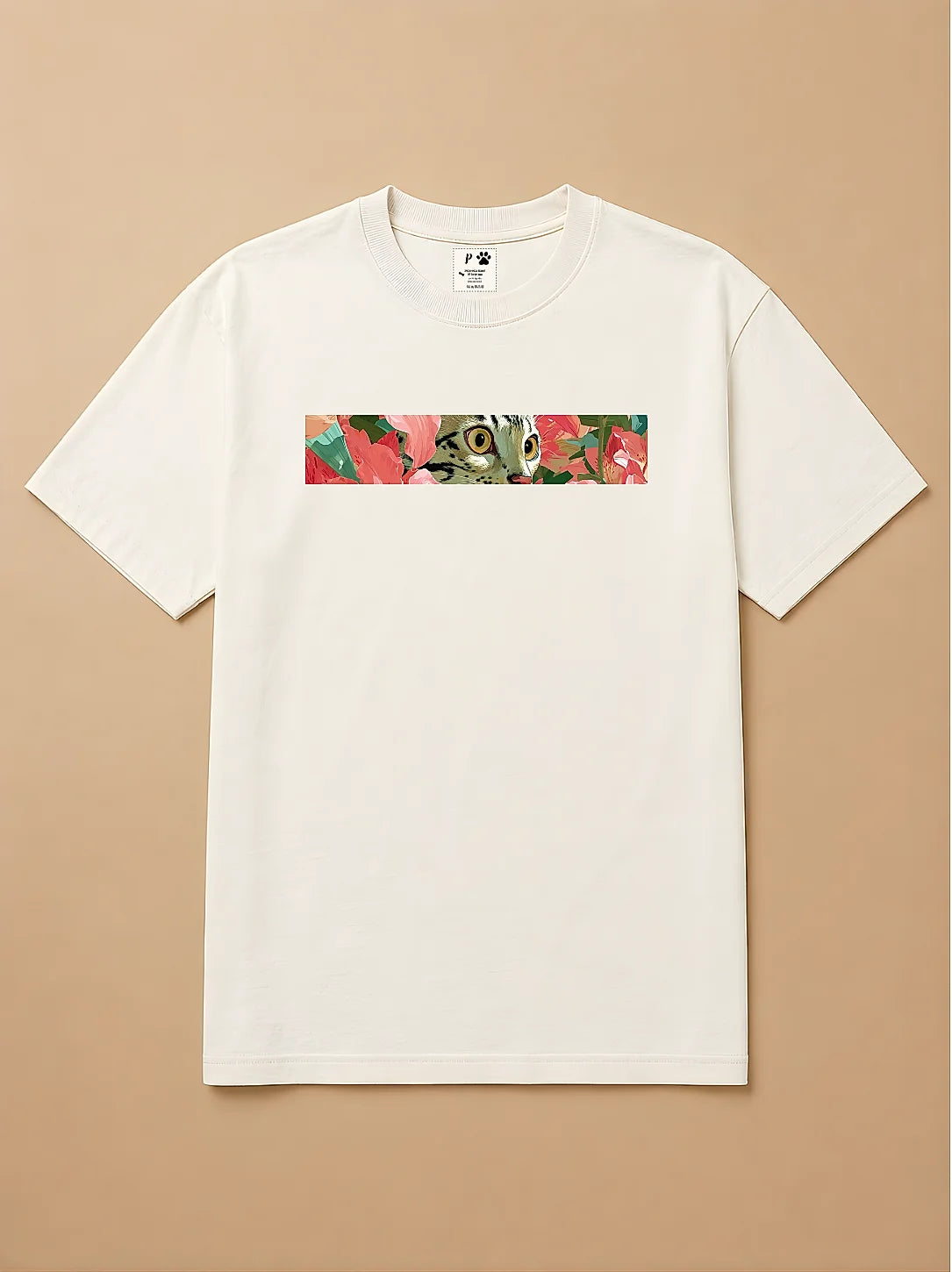 Camisa Oversized Botânica Pet - Gato de Bengala