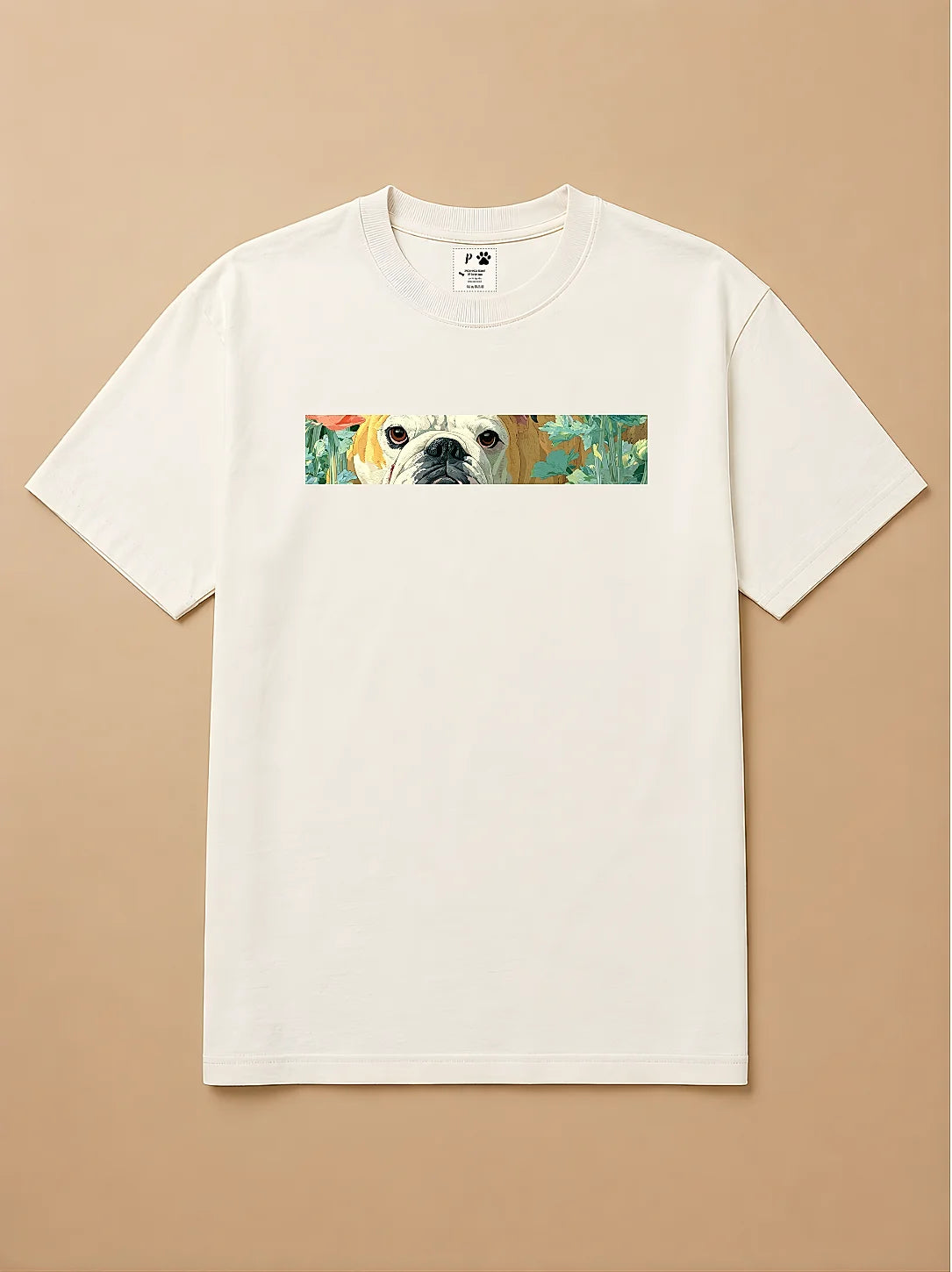 Camisa Oversized Botânica Pet - Bulldog Inglês