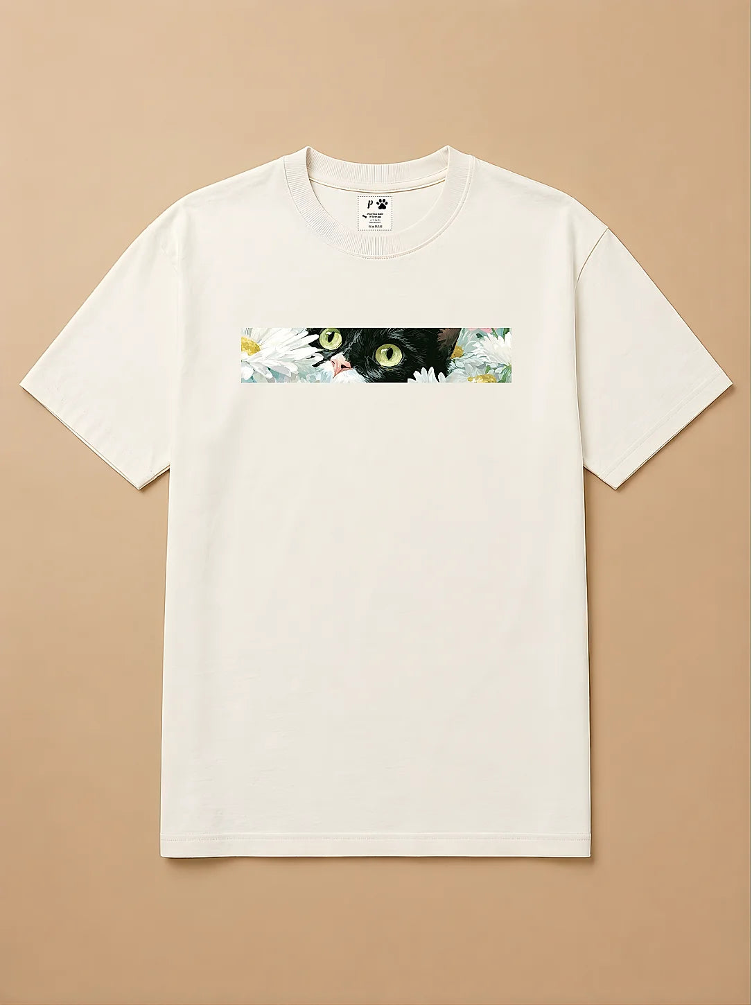 Camisa Oversized Botânica Pet - Gato Frajola