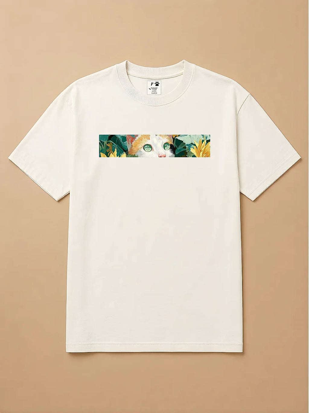 Camisa Oversized Botânica Pet - Gato Tricolor