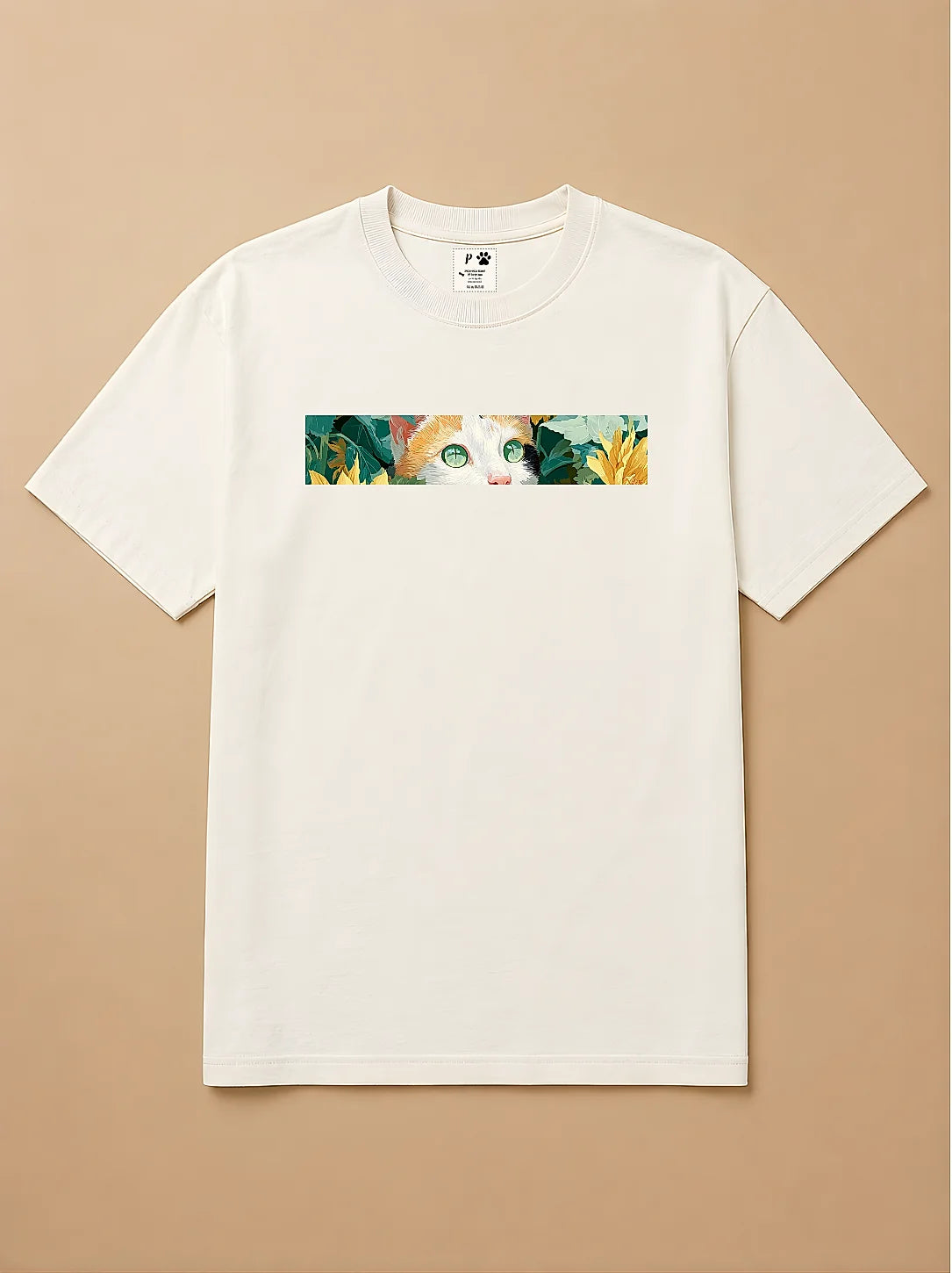 Camisa Oversized Botânica Pet - Gato Tricolor