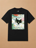 Camisa Oversized Botânica Pet - Gato Frajola