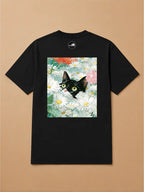 Camisa Oversized Botânica Pet - Gato Frajola