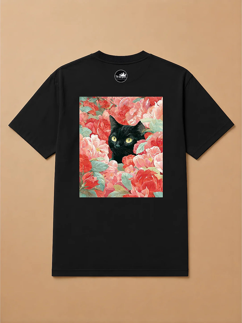 Camisa Oversized Botânica Pet - Gato Preto
