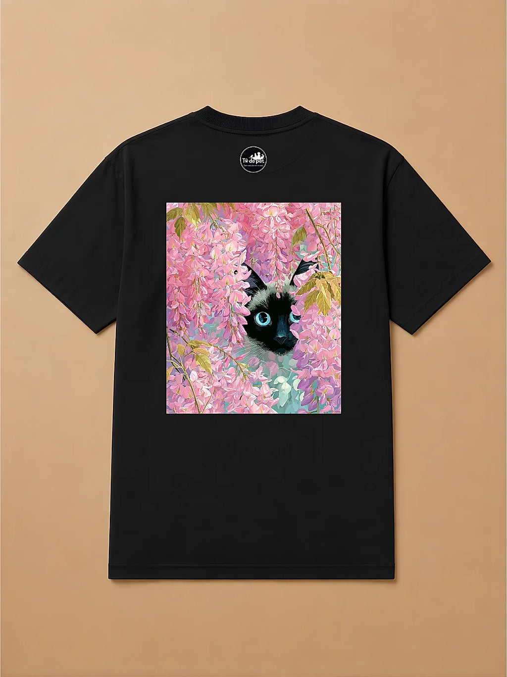 Camisa Oversized Botânica Pet - Gato Siamês