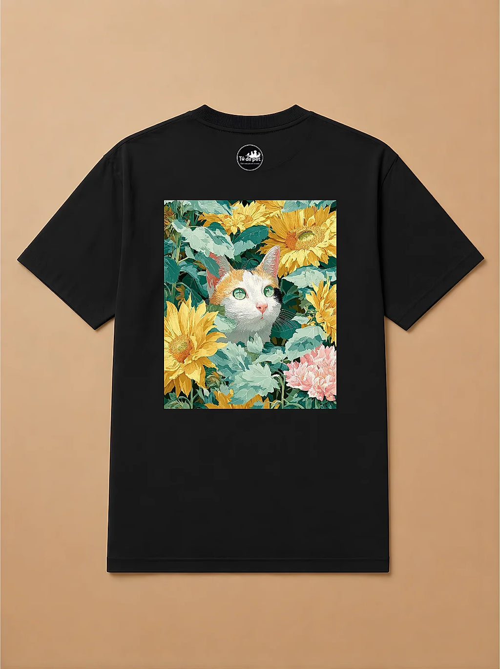 Camisa Oversized Botânica Pet - Gato Tricolor