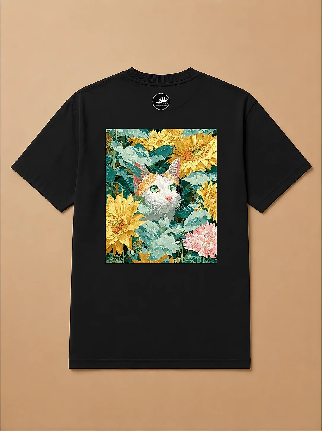 Camisa Oversized Botânica Pet - Gato Tricolor
