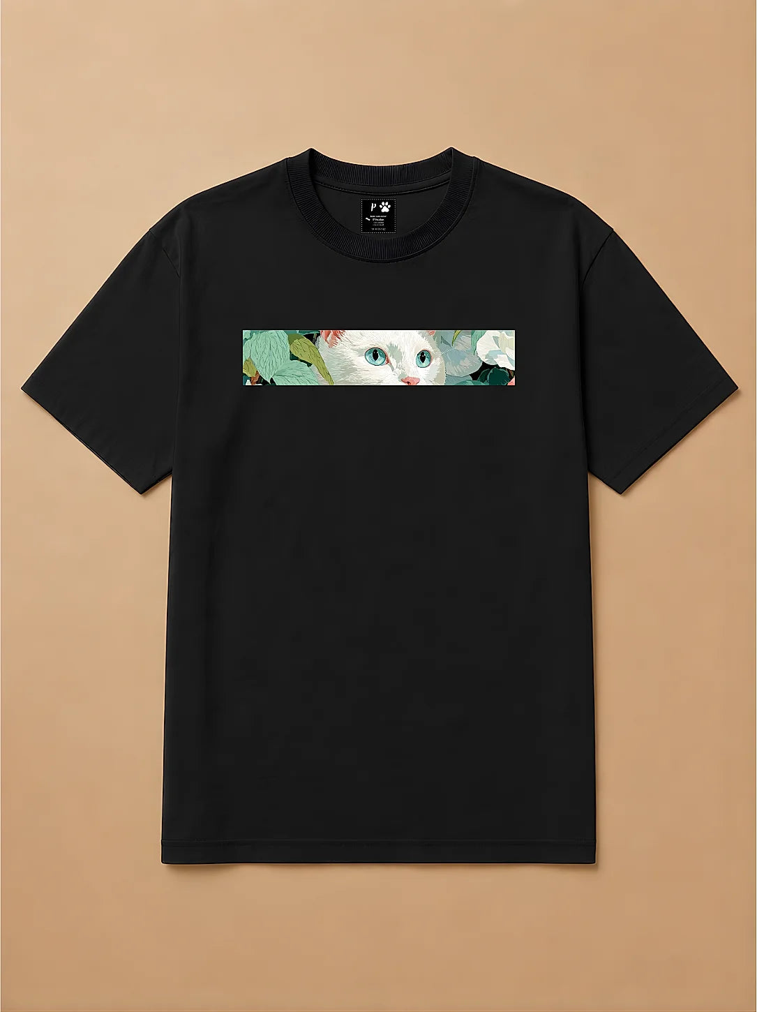 Camisa Oversized Botânica Pet - Gato Branco