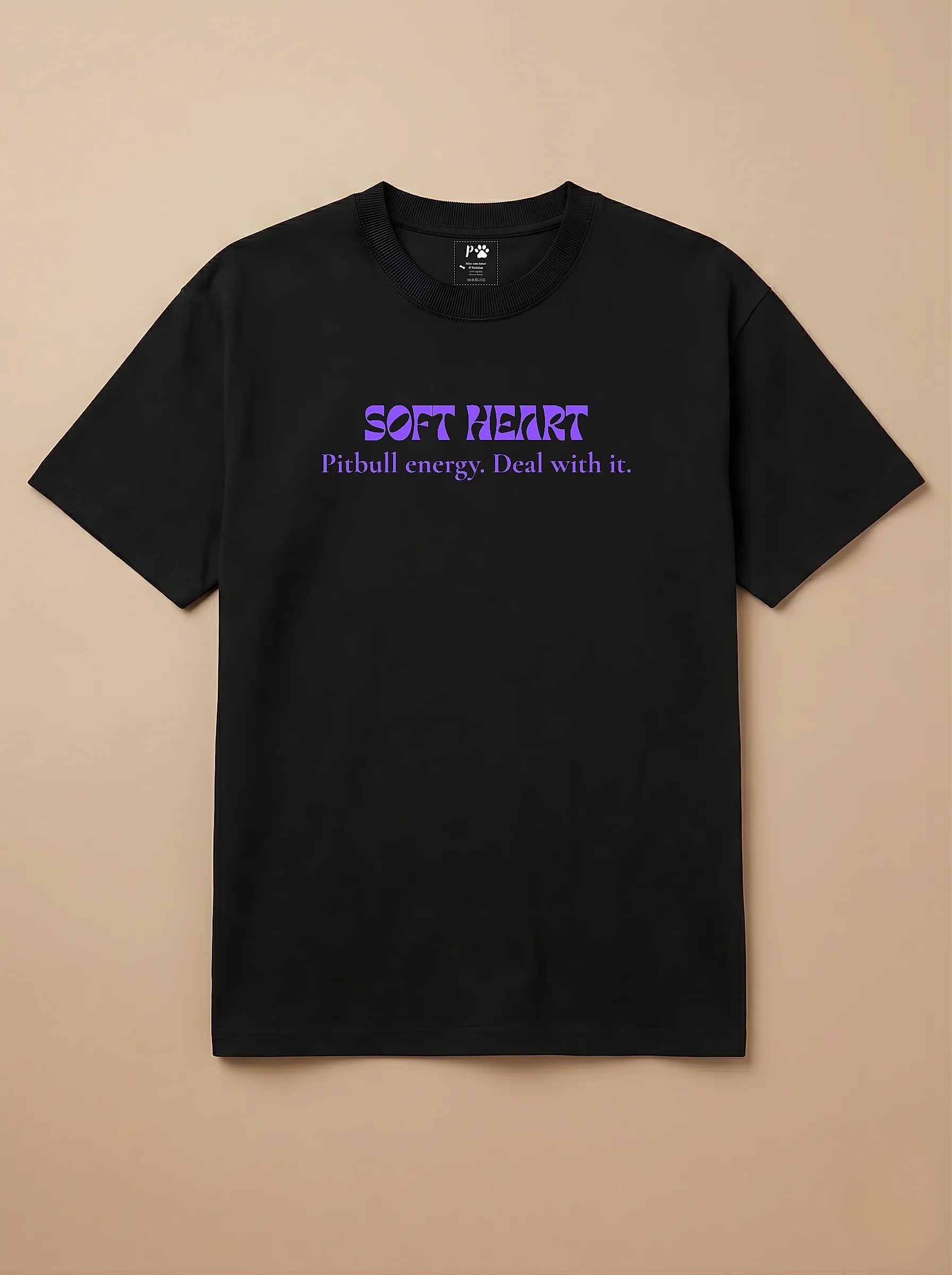 Camisa SOFT HEART Pitbull energy. Deal with it.