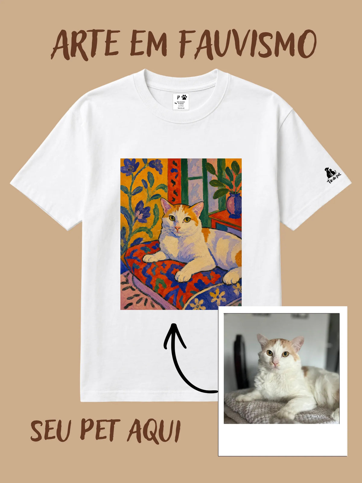Camisa Básica Personalizada - Pintura em Arte Fauvista