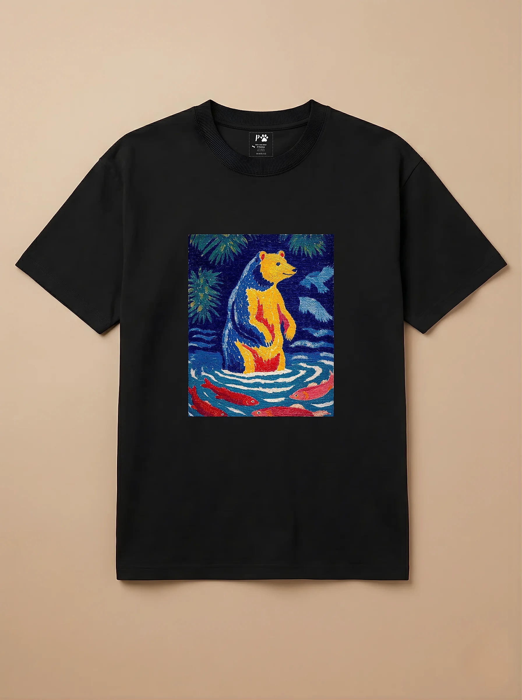 Camisa Fauvismo - Urso Marrom
