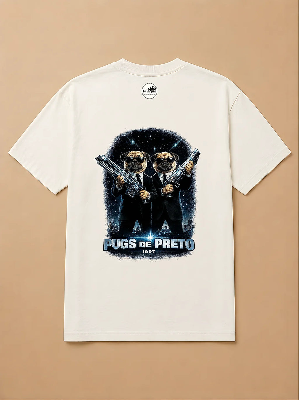 Camisa Oversized Pug de Preto - Pug