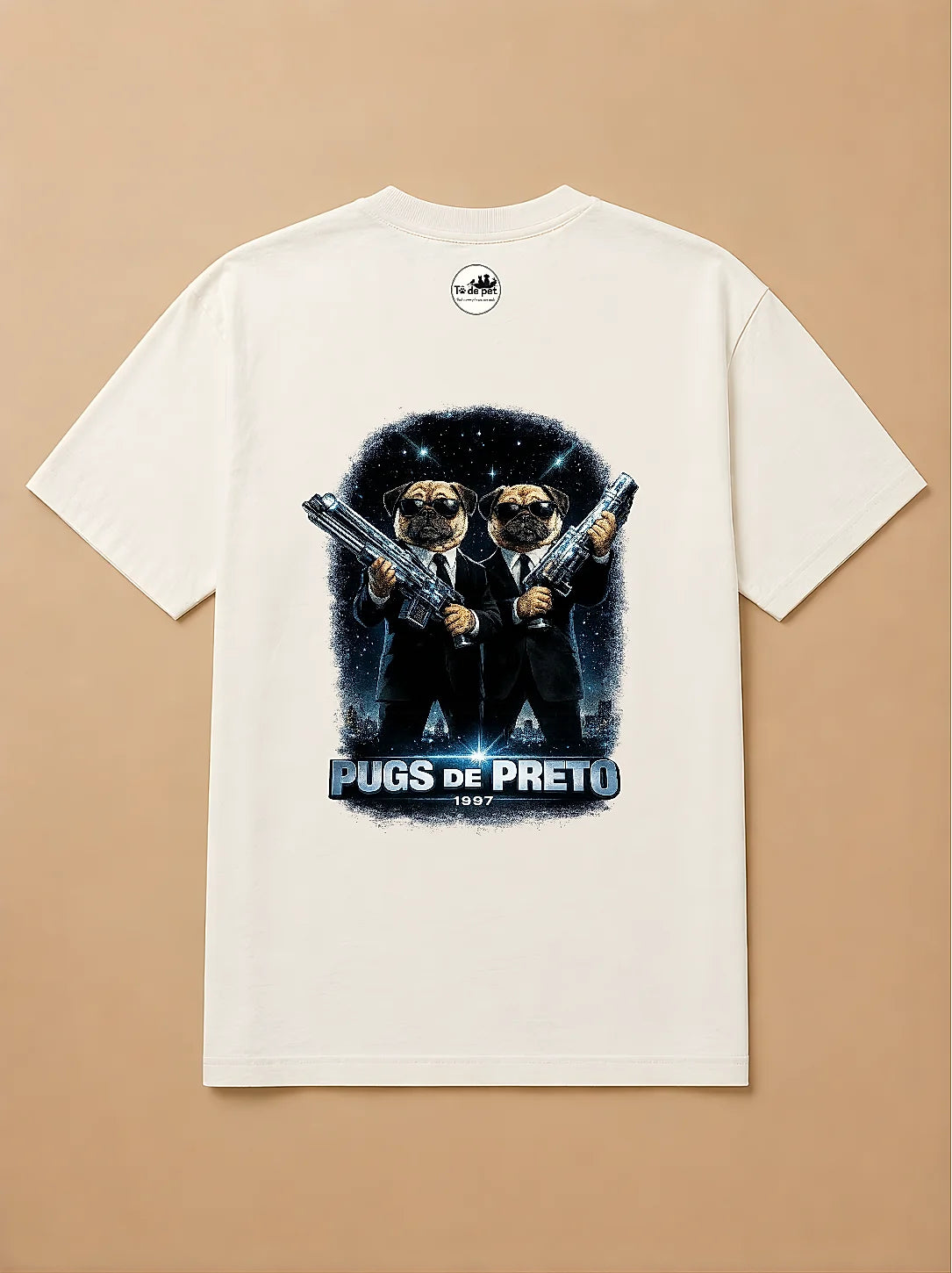 Camisa Oversized Pug de Preto - Pug