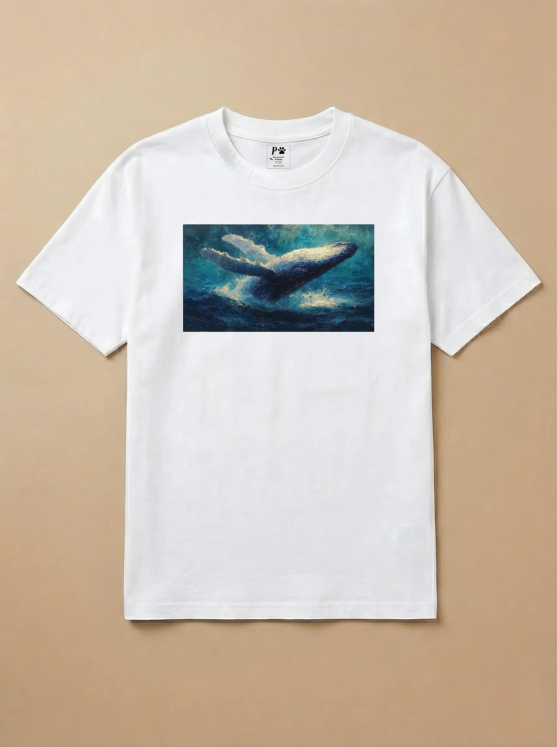 Camisa Pets em Impasto - Baleia