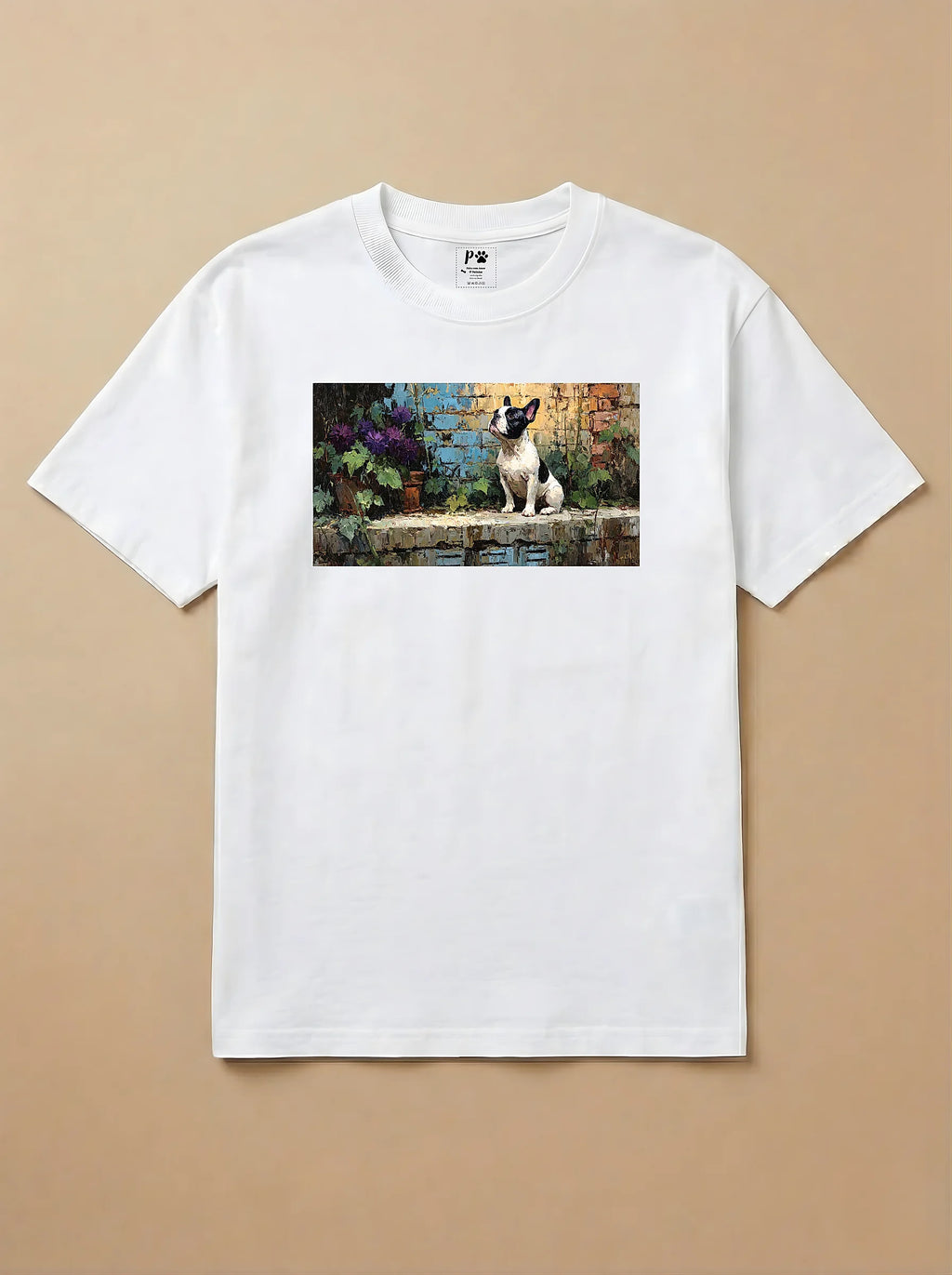 Camisa Pets em Impasto - Bulldog Francês