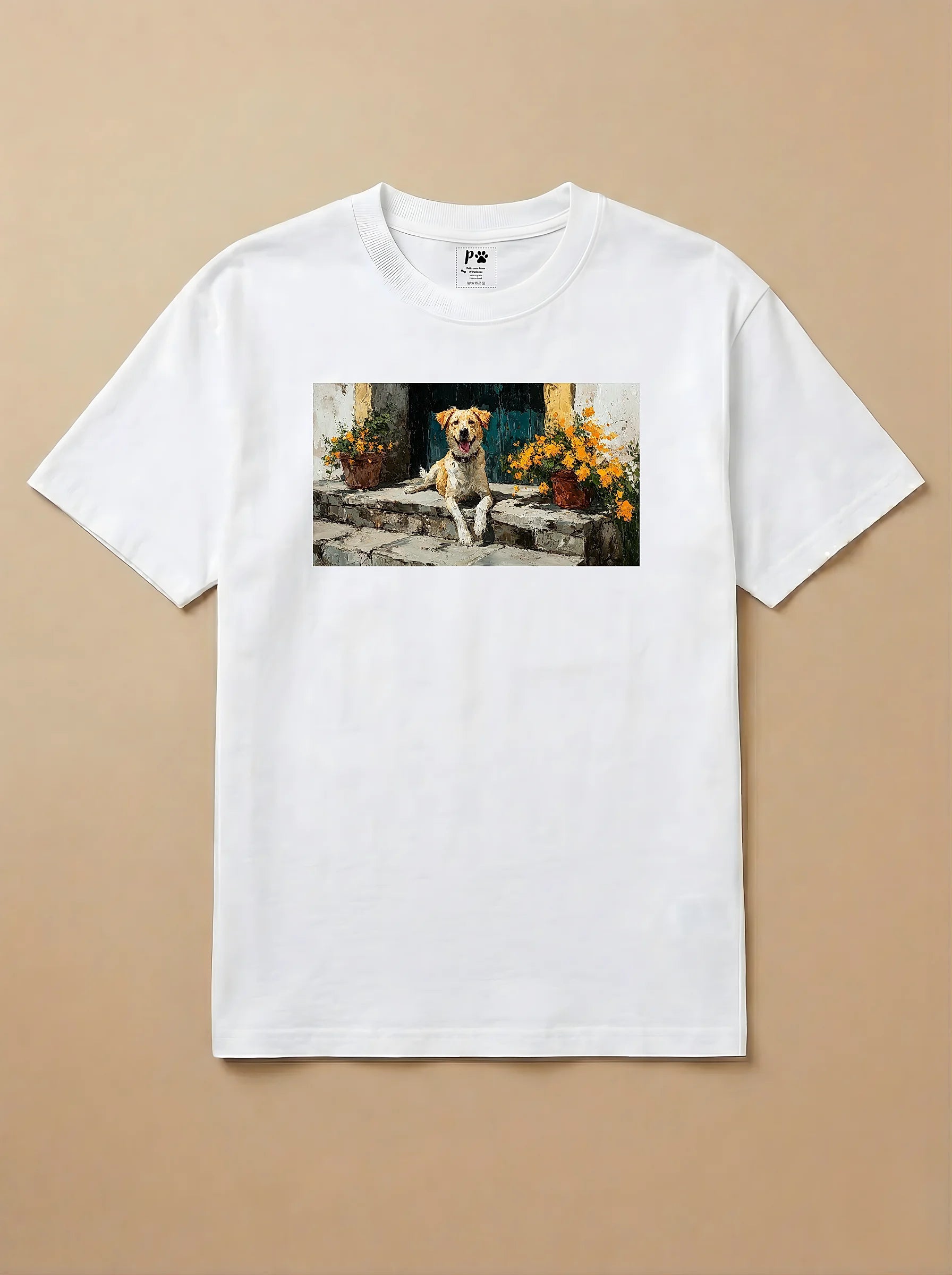 Camisa Pets em Impasto - Caramelo