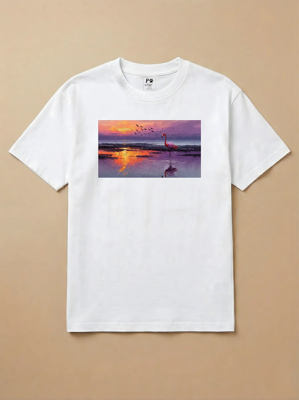 Camisa Pets em Impasto - Flamingo