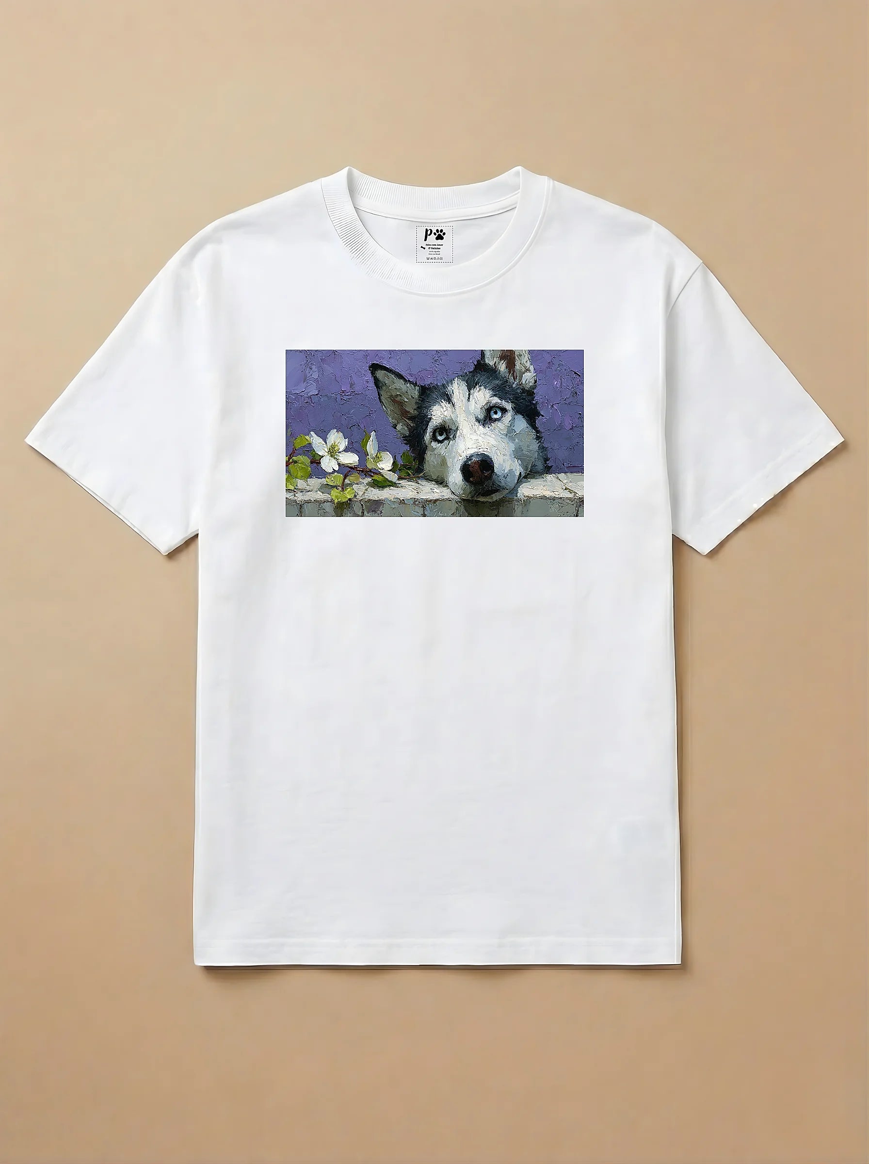 Camisa Pets em Impasto - Husky