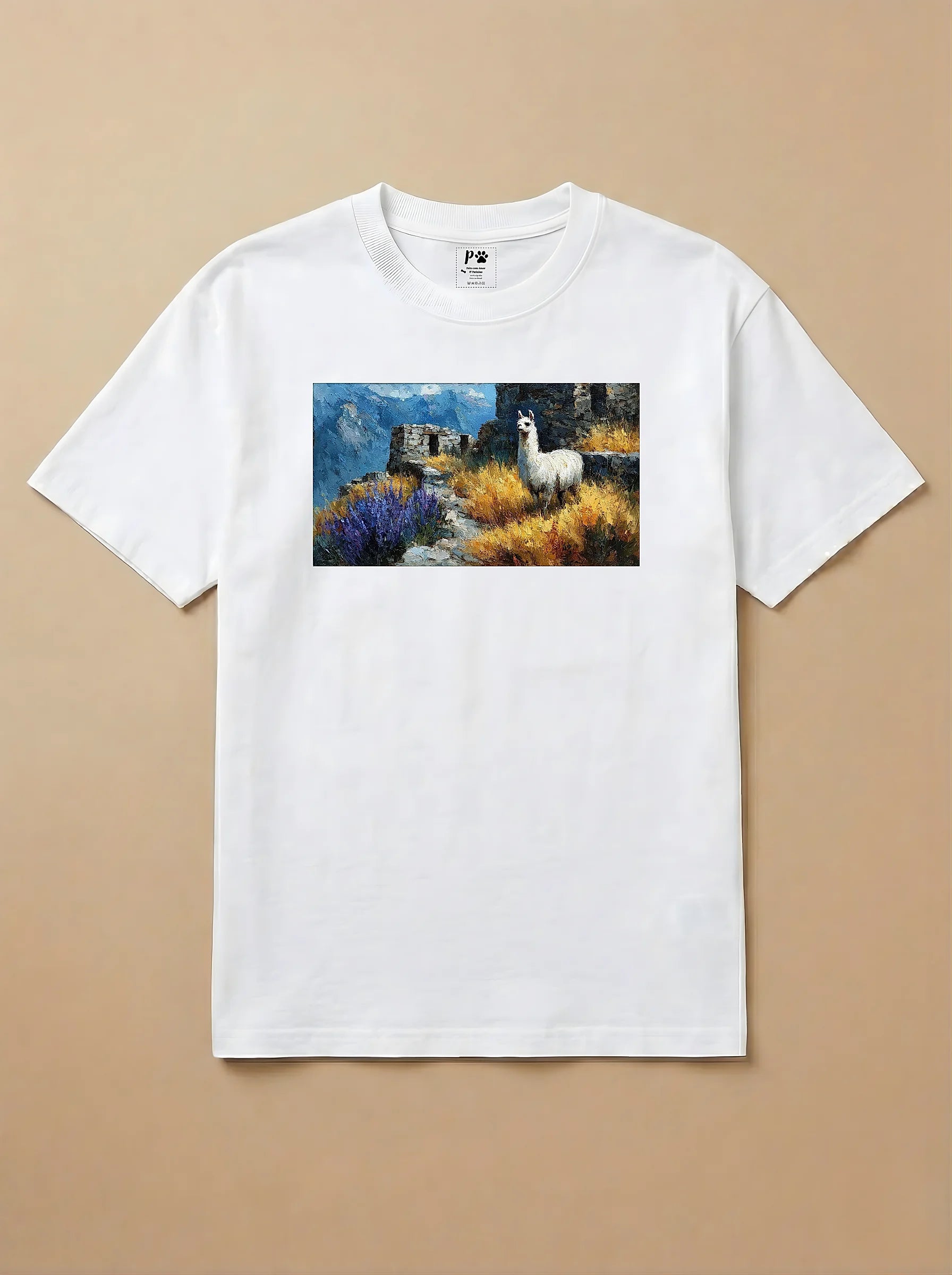 Camisa Pets em Impasto - Lhama