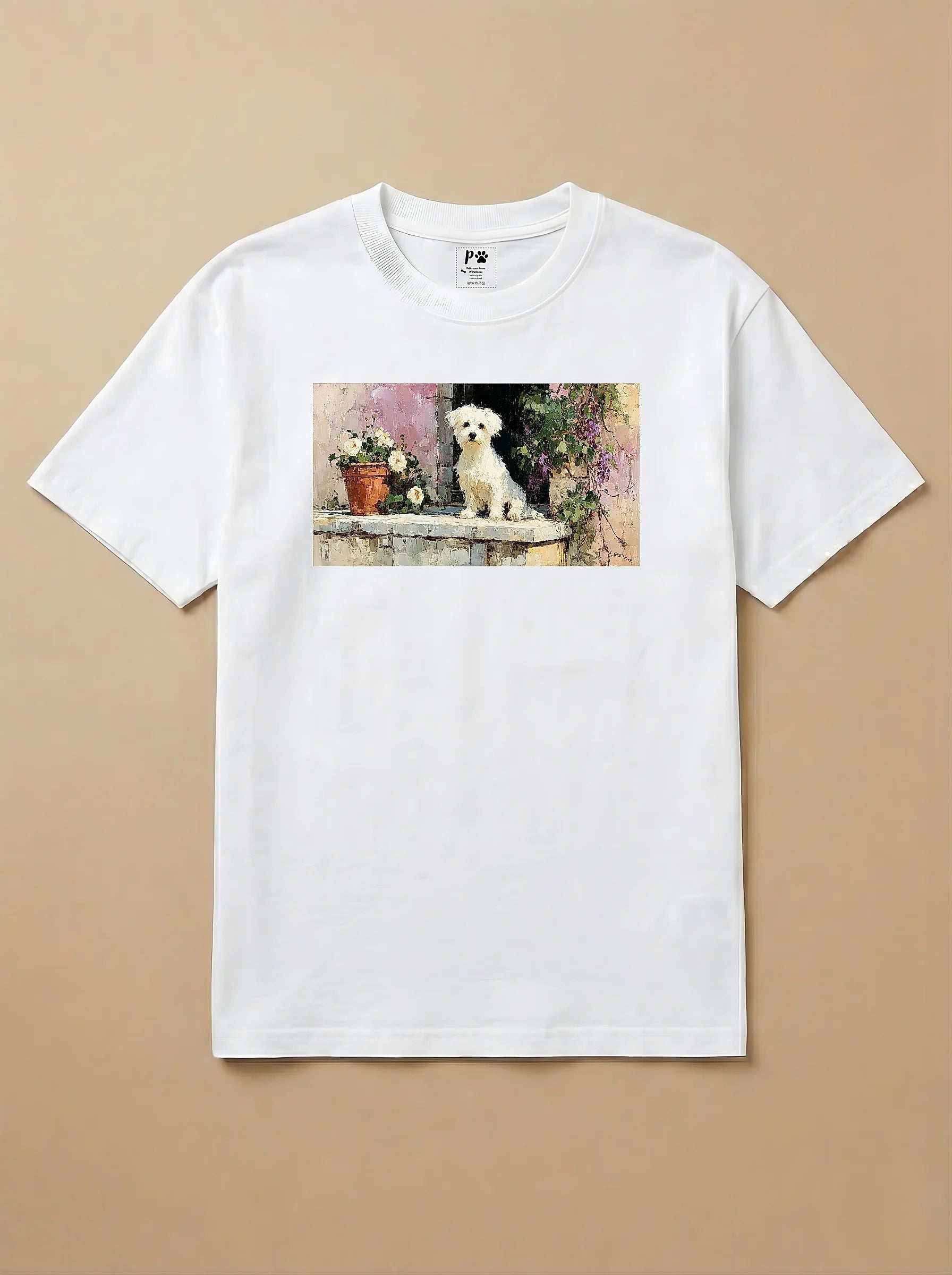 Camisa Pets em Impasto - Maltês