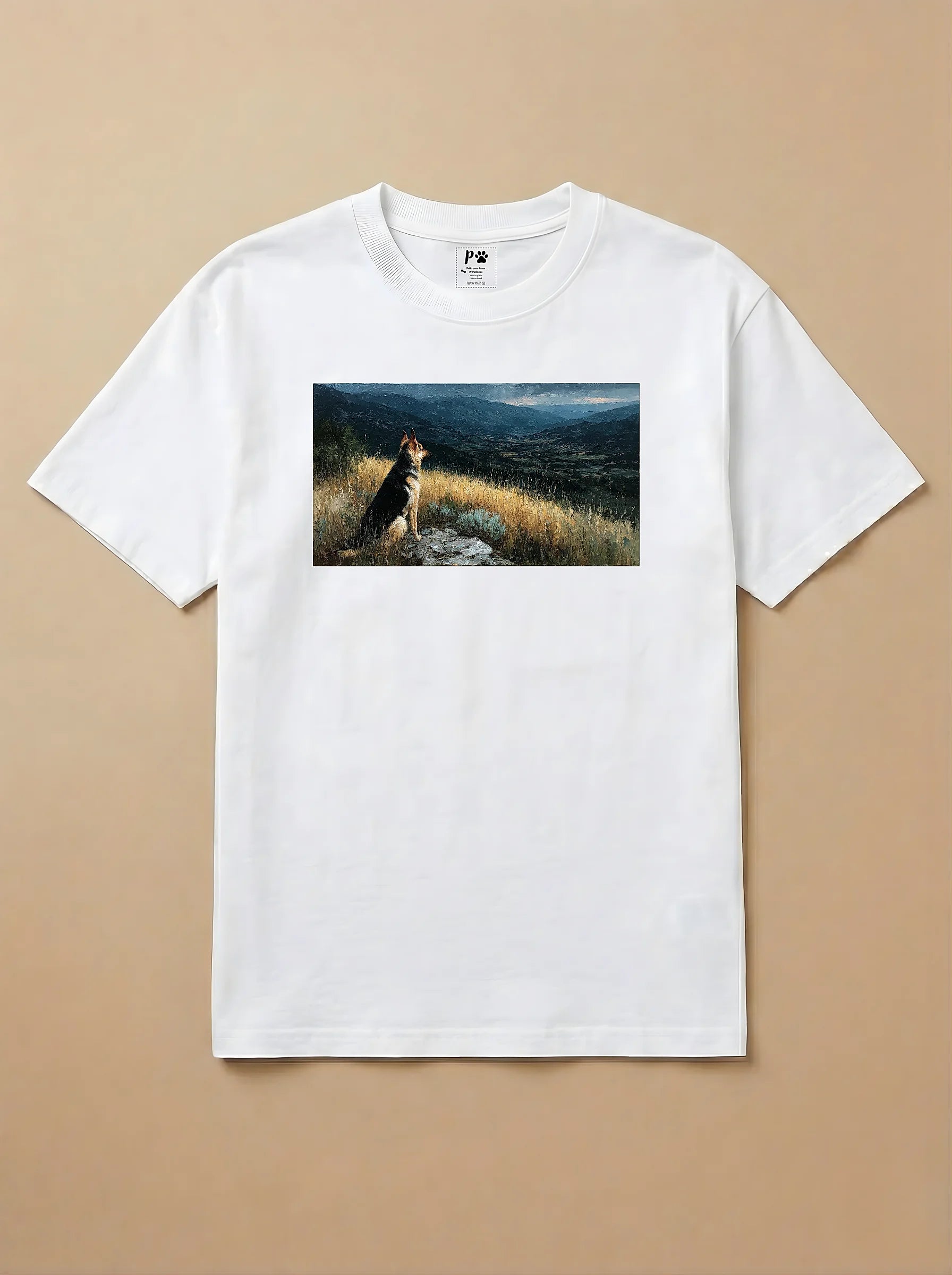 Camisa Pets em Impasto - Pastor Alemão