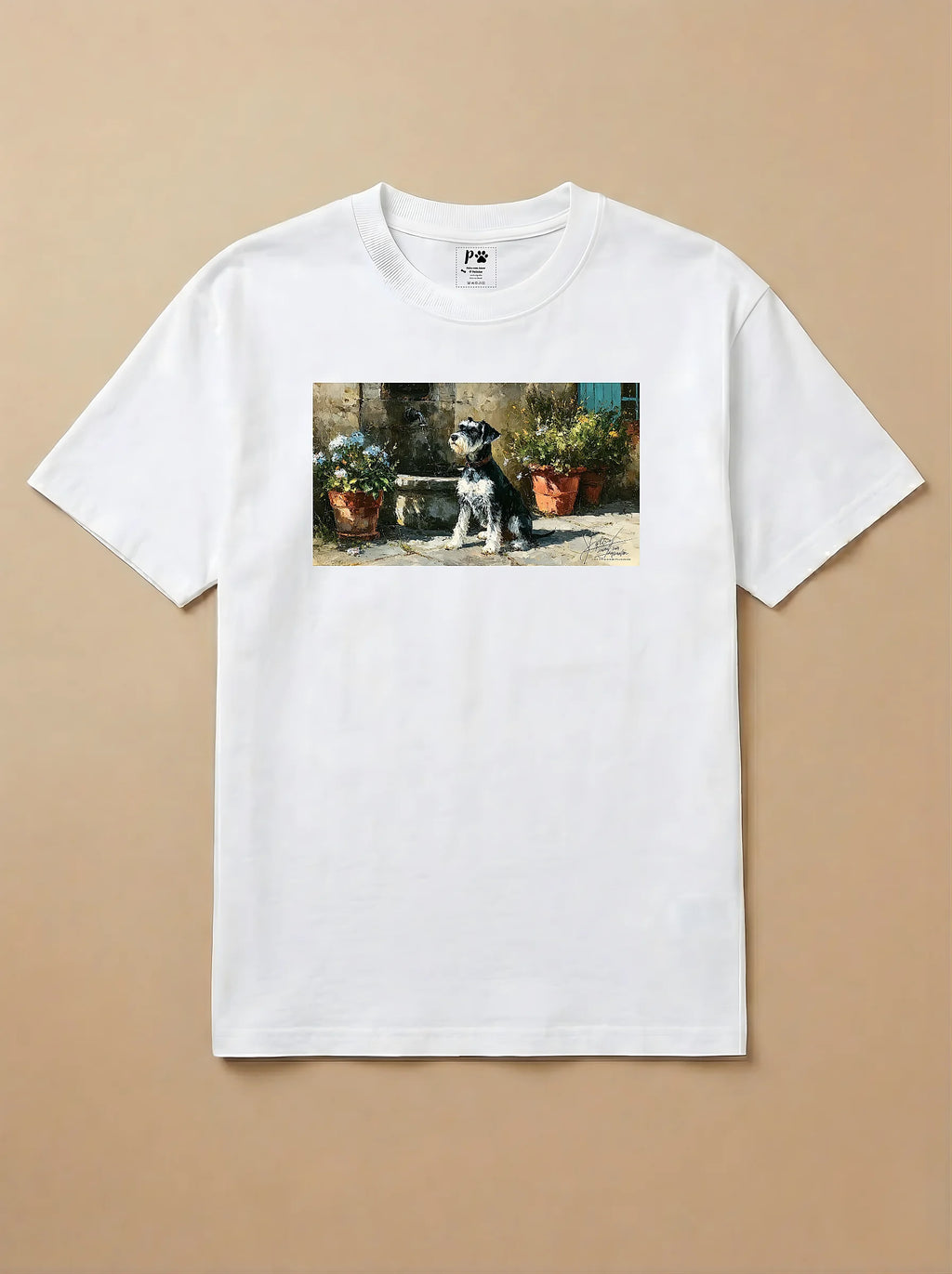 Camisa Pets em Impasto - Schnauzer
