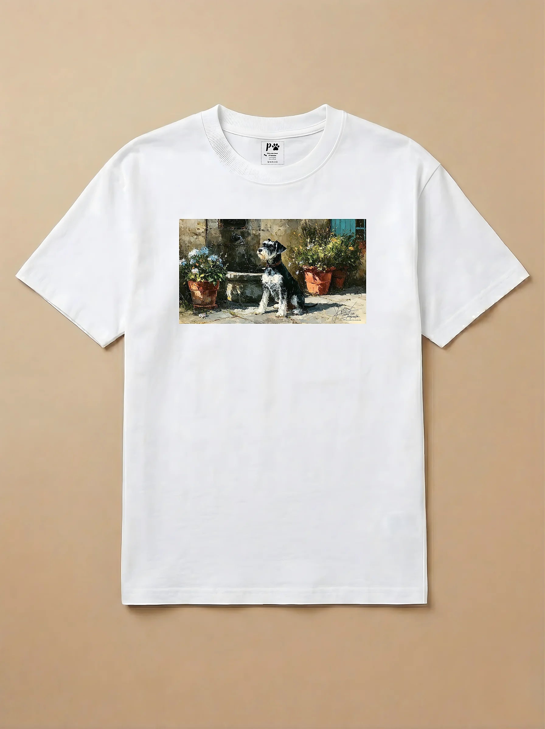 Camisa Pets em Impasto - Schnauzer