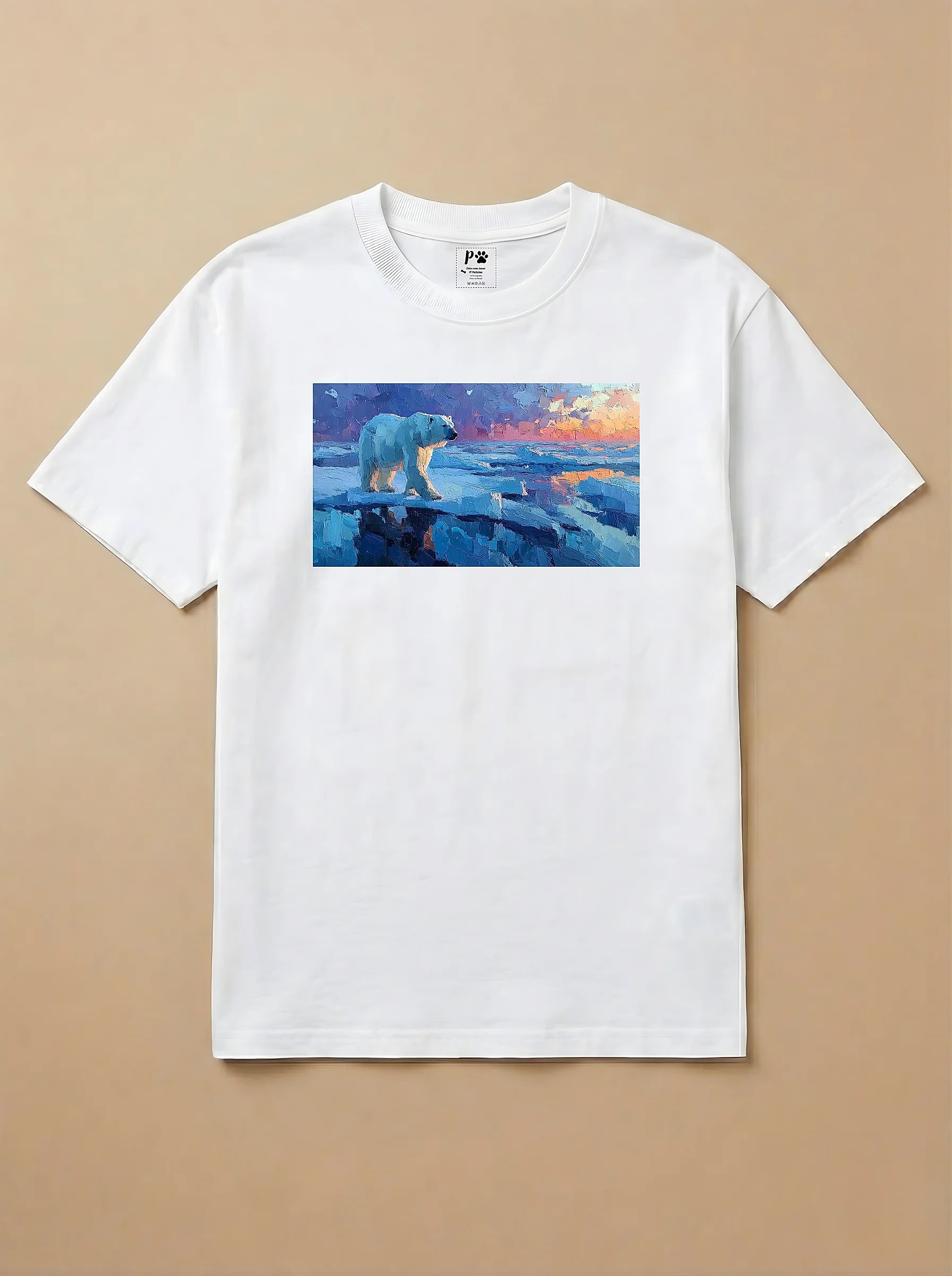 Camisa Pets em Impasto - Urso Polar
