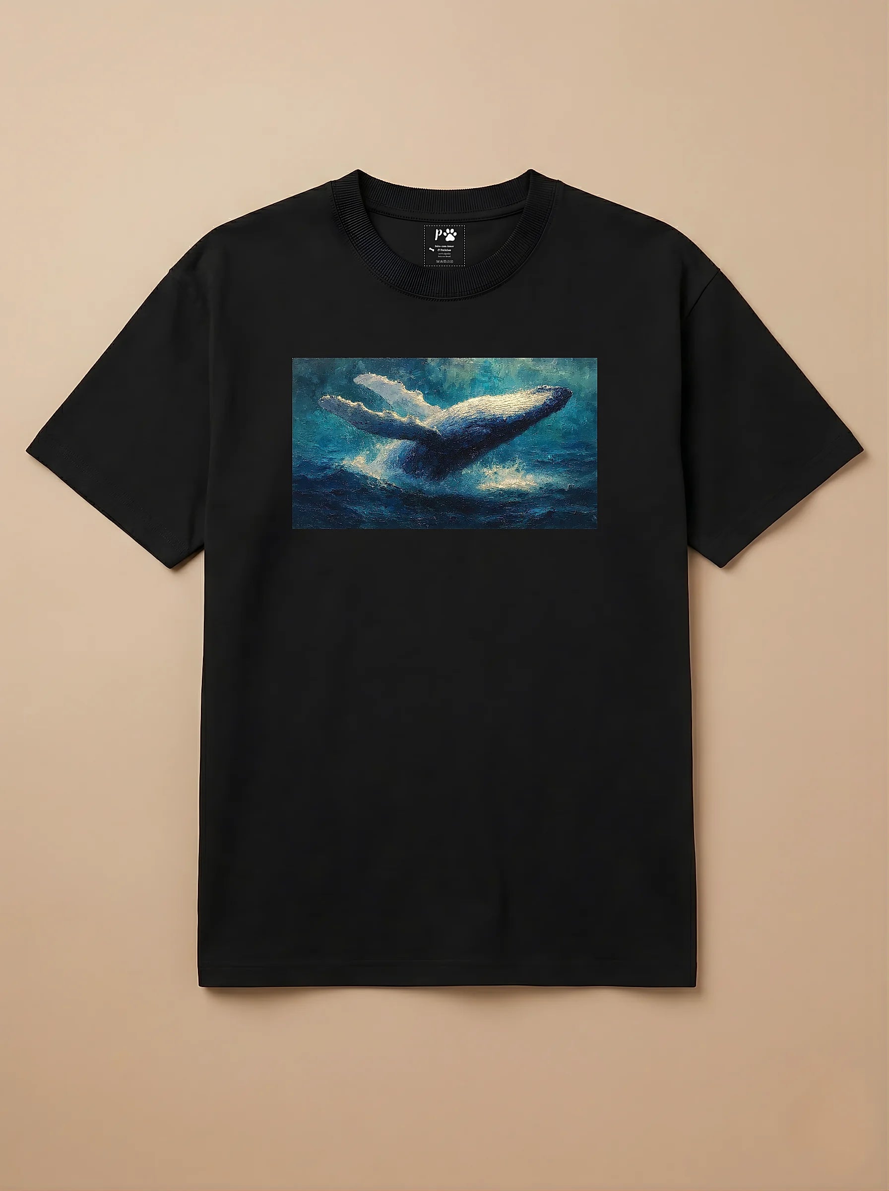 Camisa Pets em Impasto - Baleia