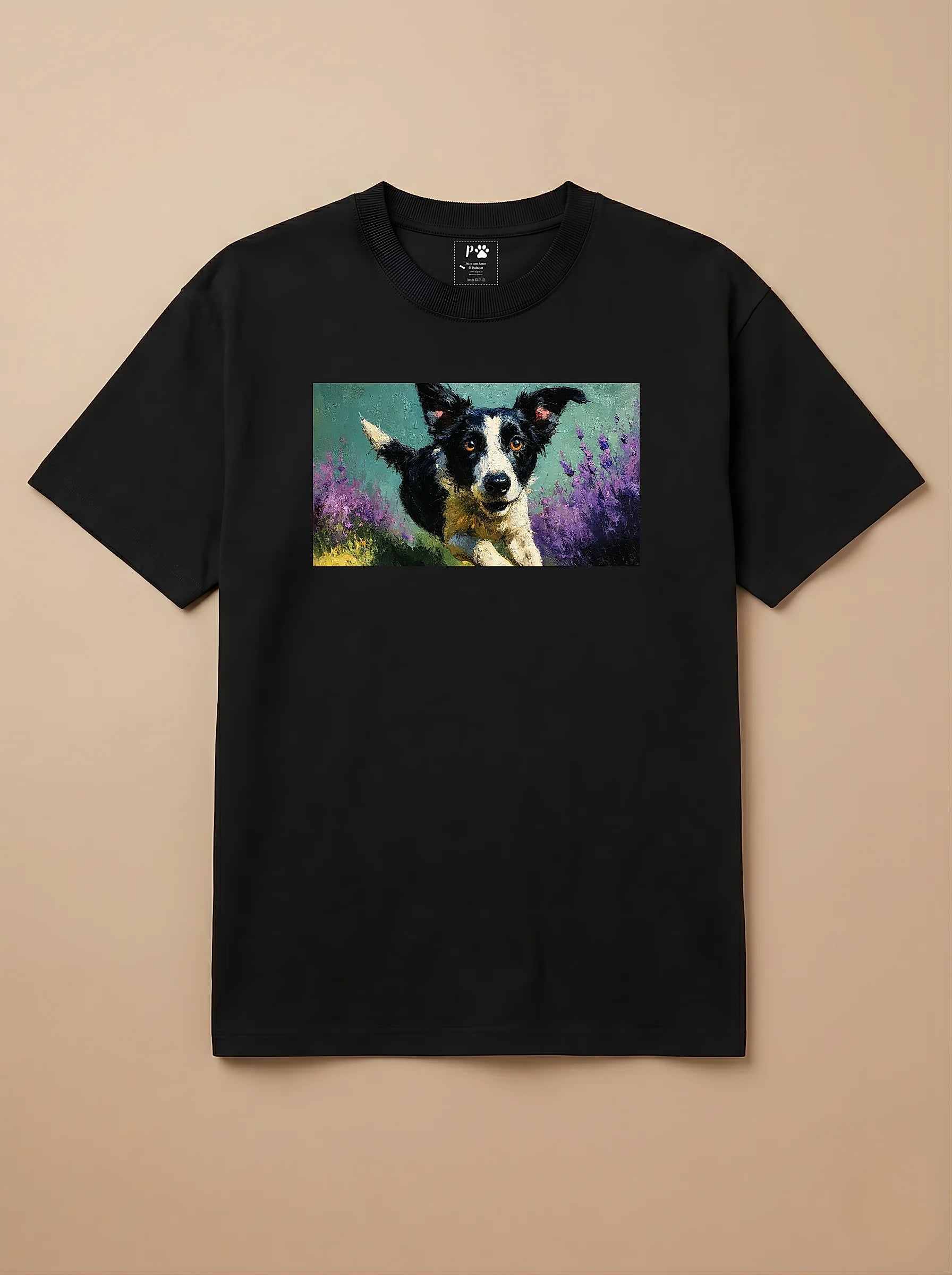 Camisa Pets em Impasto - Border Collie