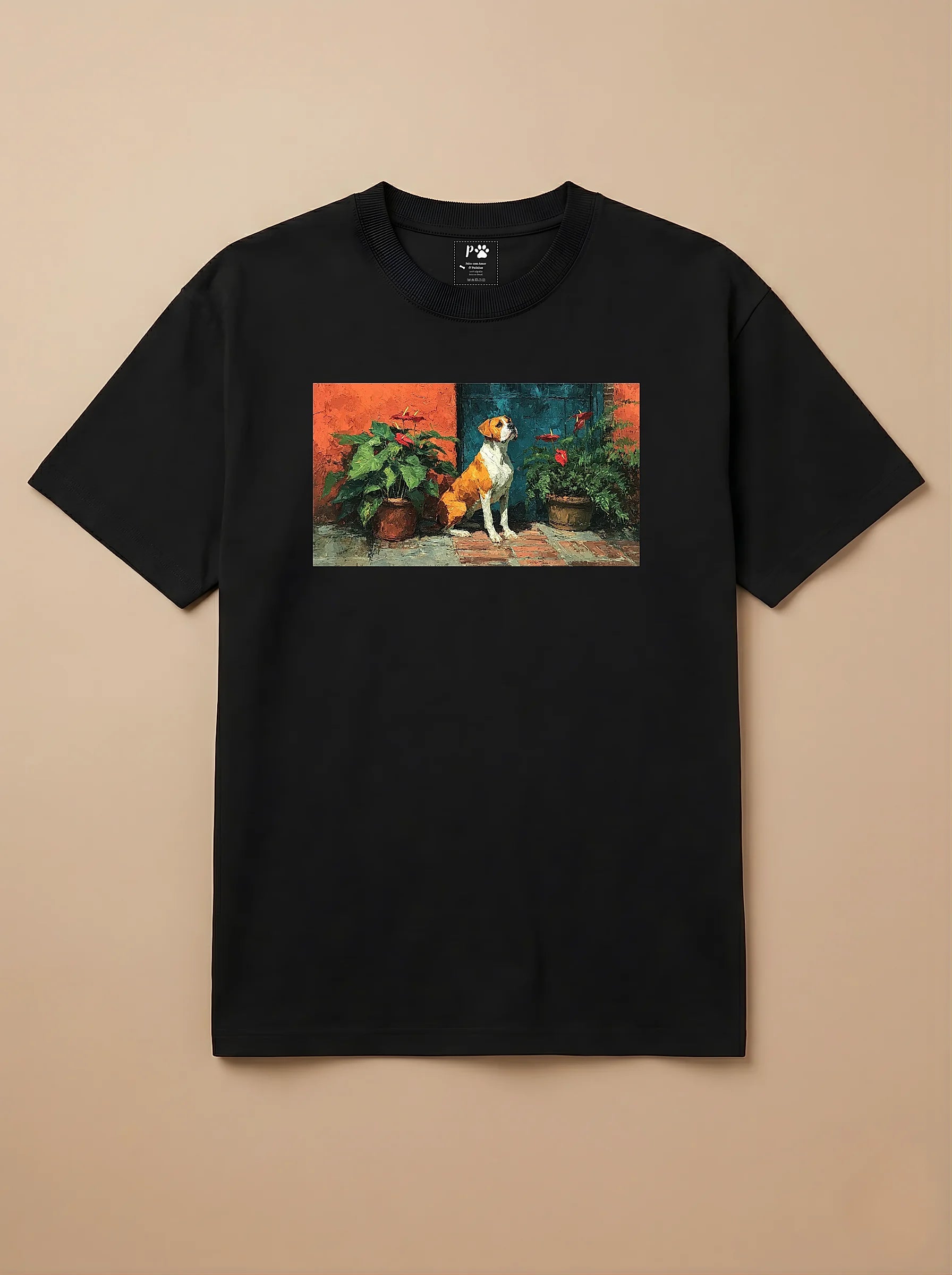 Camisa Pets em Impasto - Boxer